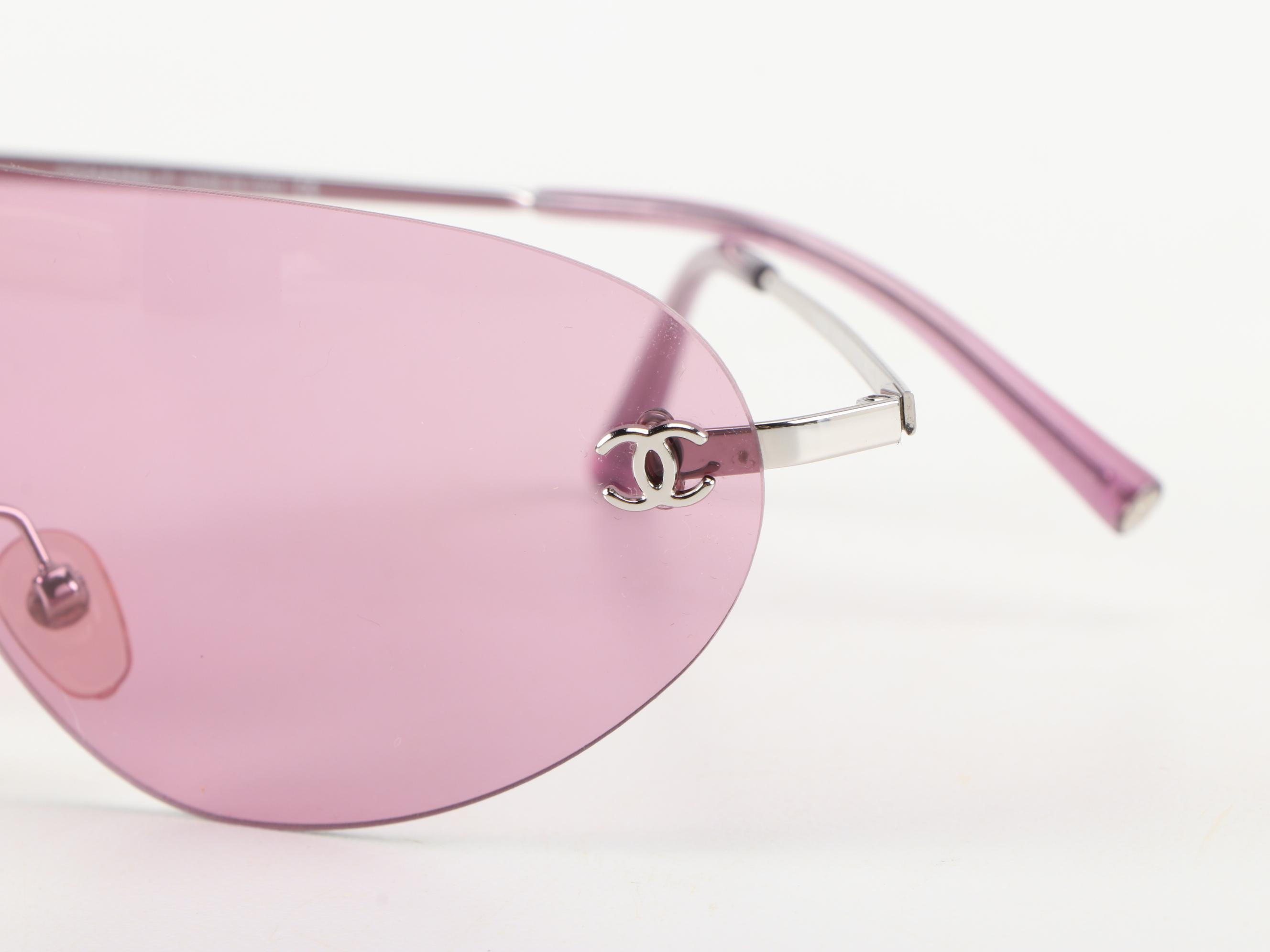 Chanel 4014 Tinted Shield Sunglasses with Case