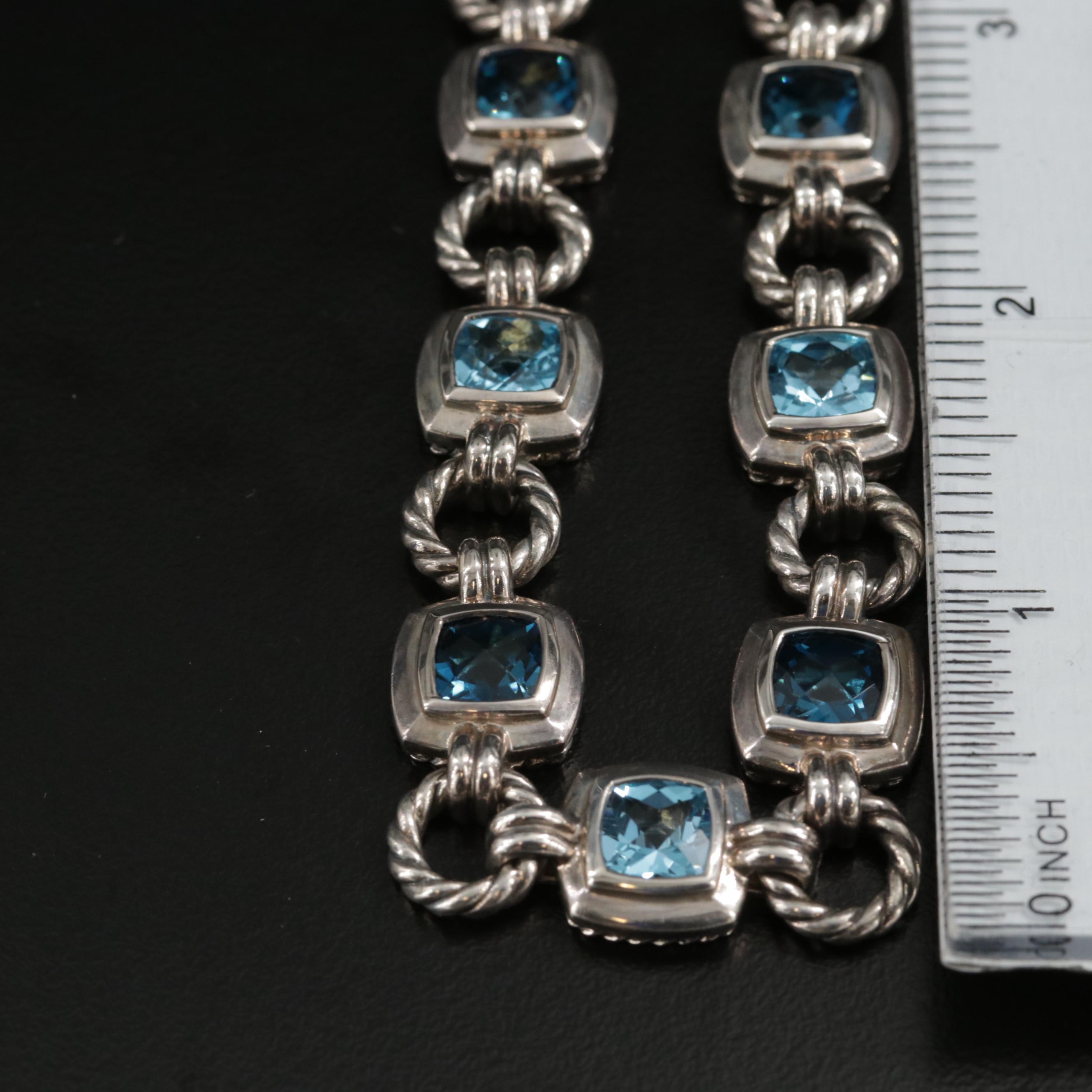 David Yurman "Renaissance" Sterling Topaz Necklace