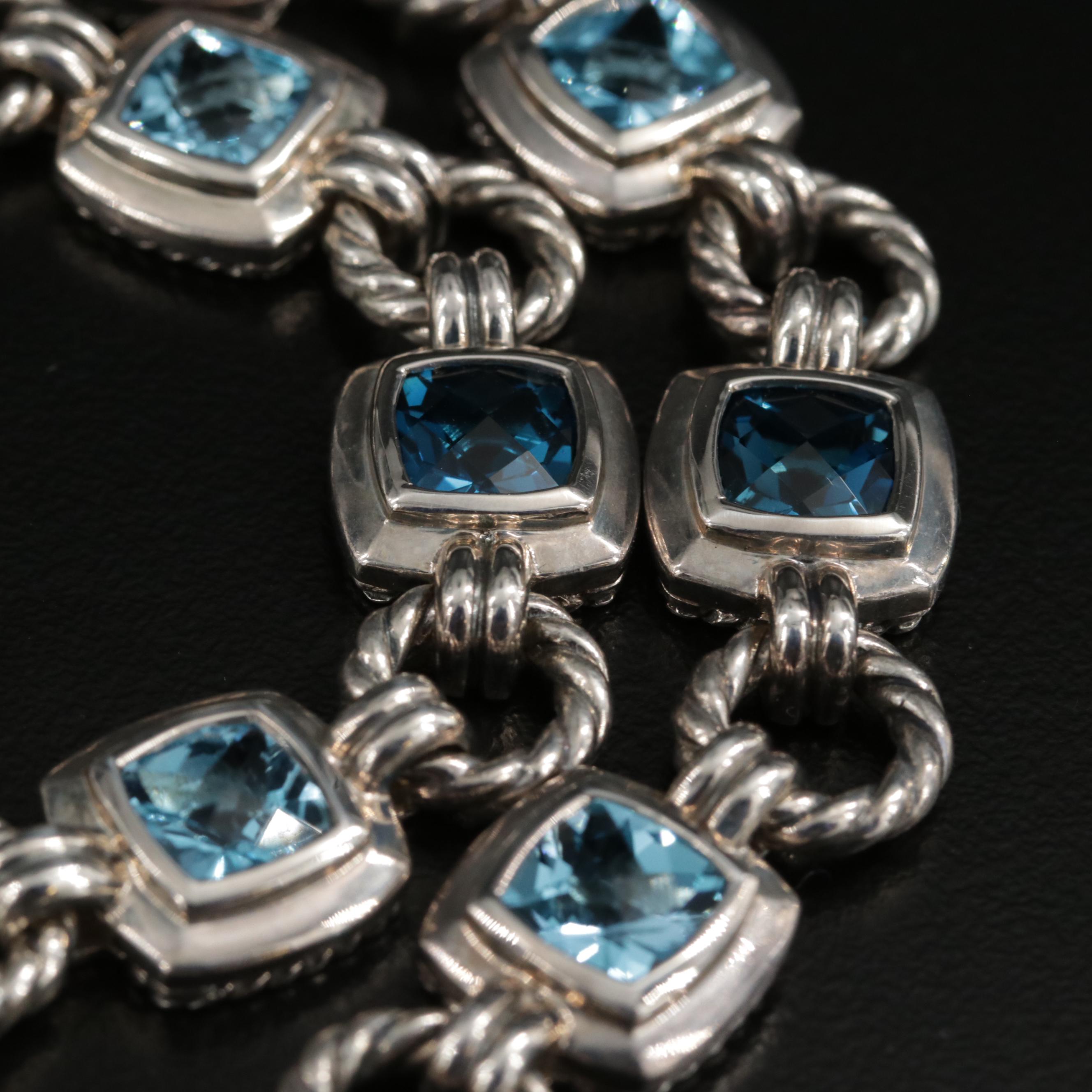 David Yurman "Renaissance" Sterling Topaz Necklace