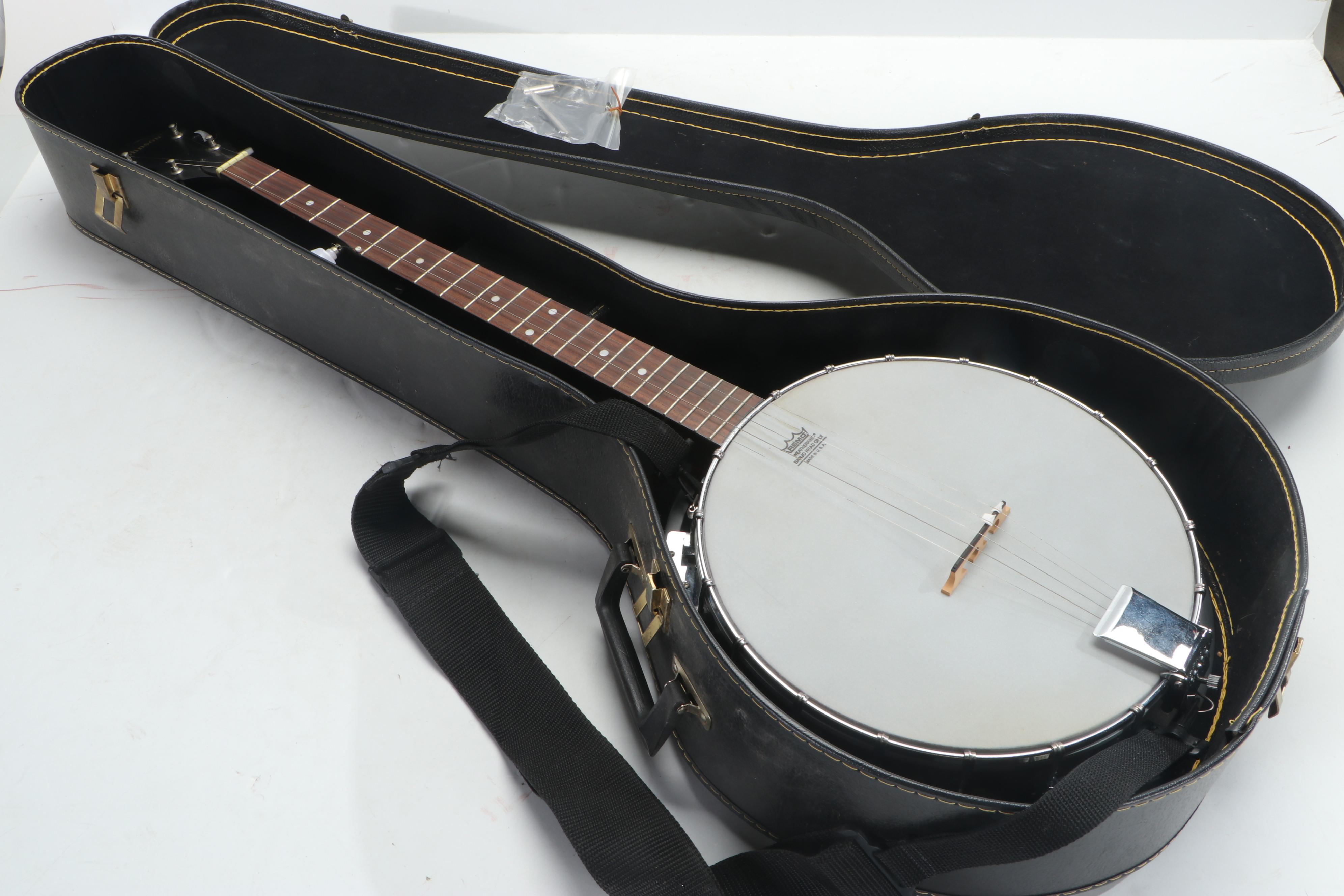 Johnson 5 String Banjo with Case