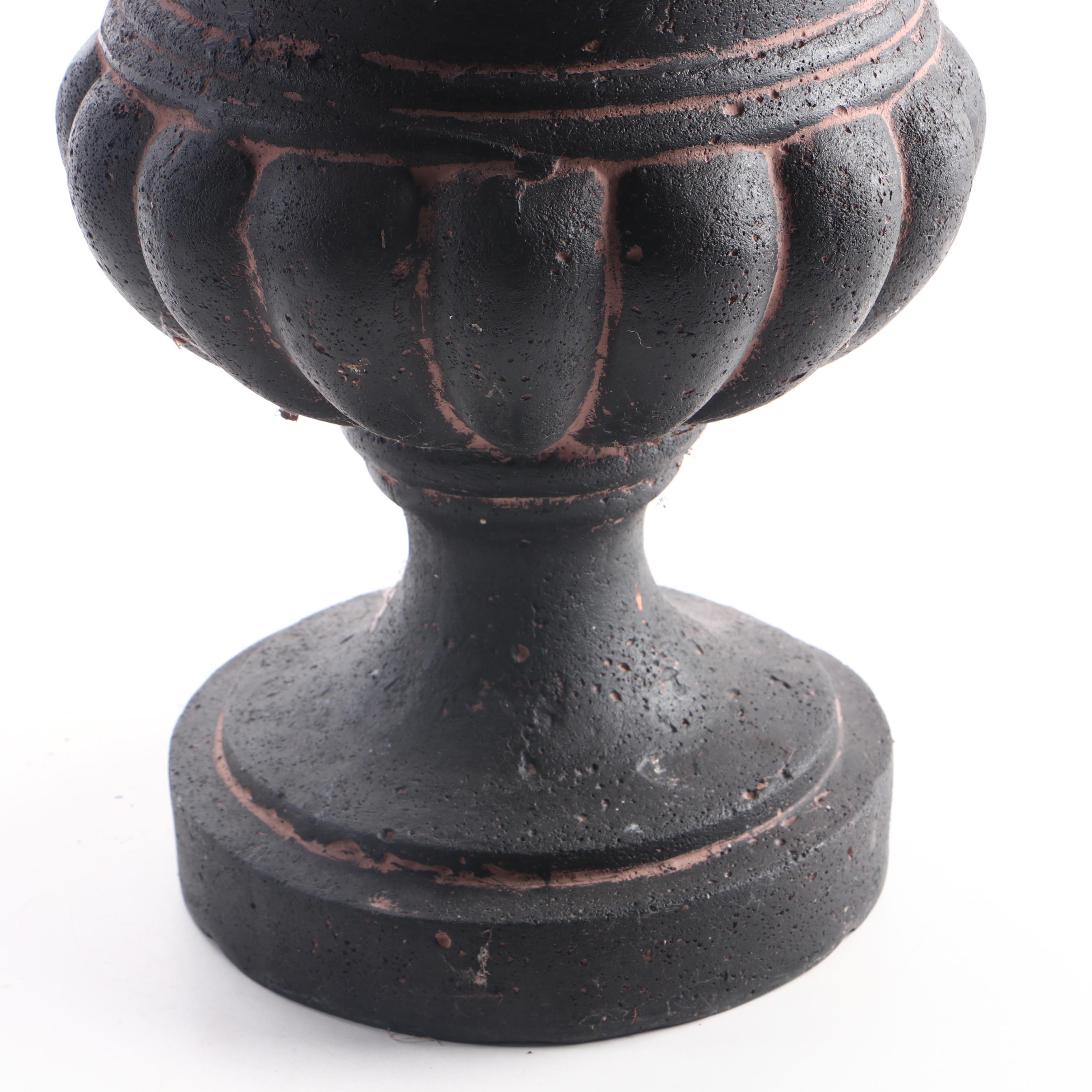 Peba Cast Stone Neoclassical Style Garden Urns with Drainage