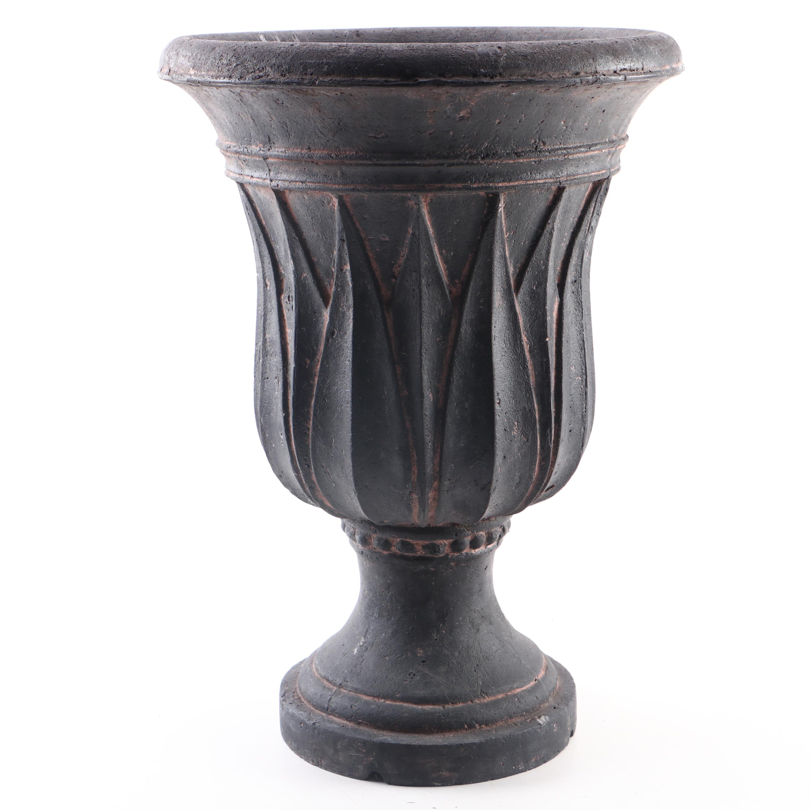 Peba Cast Stone Neoclassical Style Garden Urns with Drainage
