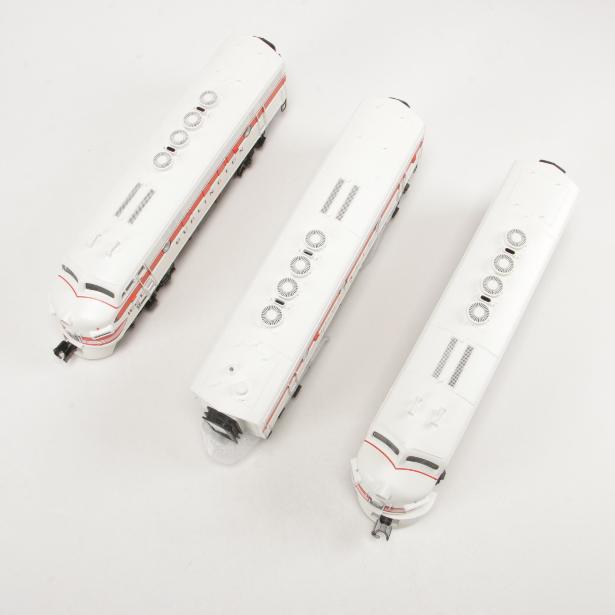 M.T.H. Scale F-3 ABA Burlington Model Train Set in Original Packaging