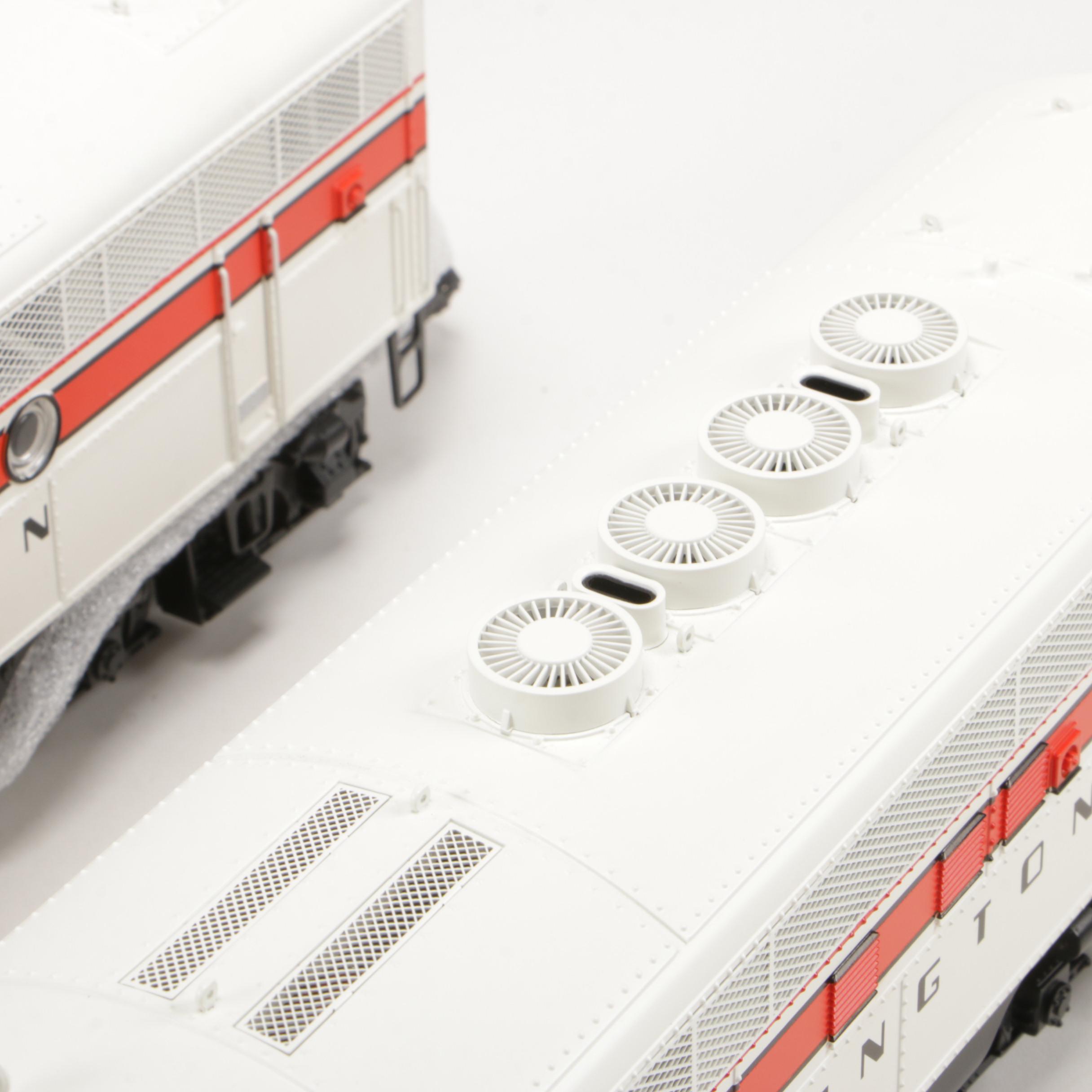 M.T.H. Scale F-3 ABA Burlington Model Train Set in Original Packaging