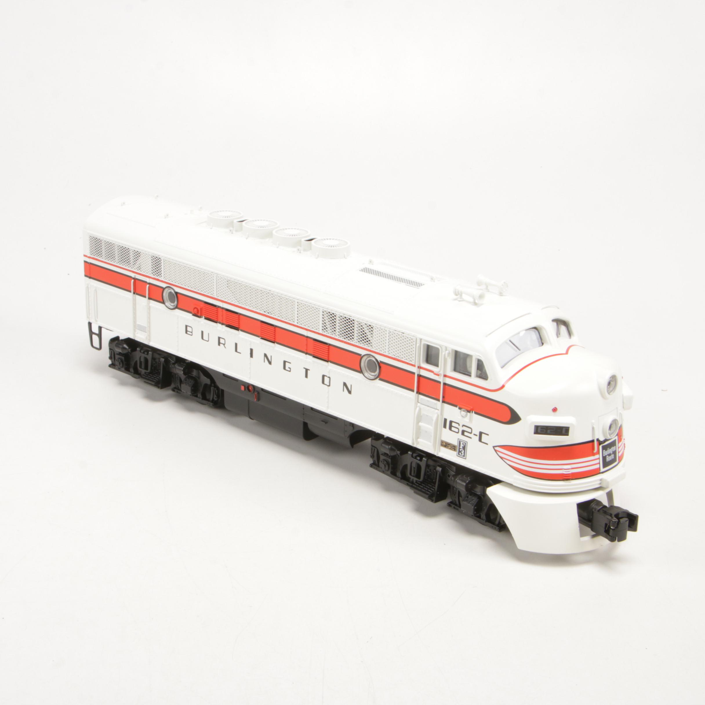 M.T.H. Scale F-3 ABA Burlington Model Train Set in Original Packaging