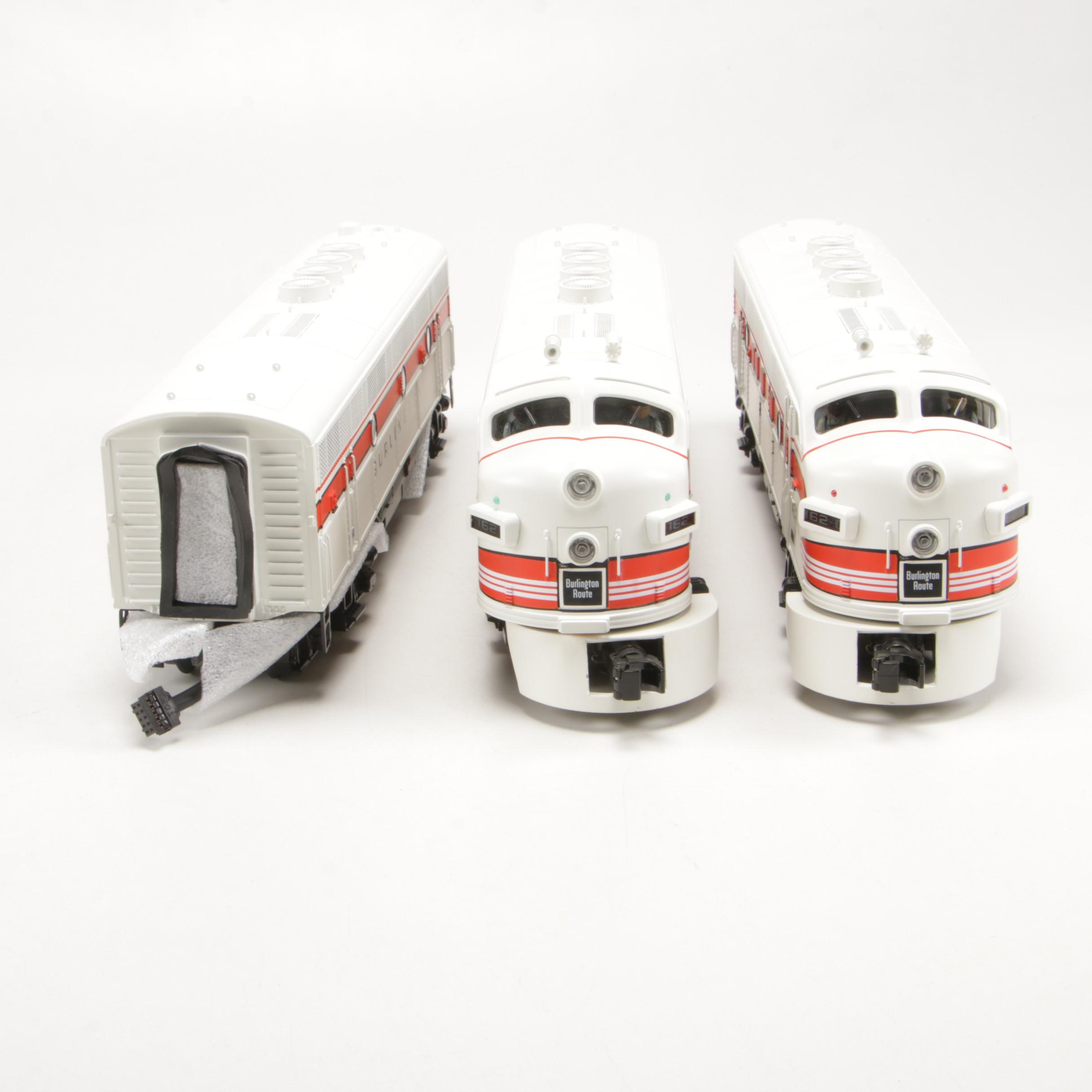 M.T.H. Scale F-3 ABA Burlington Model Train Set in Original Packaging