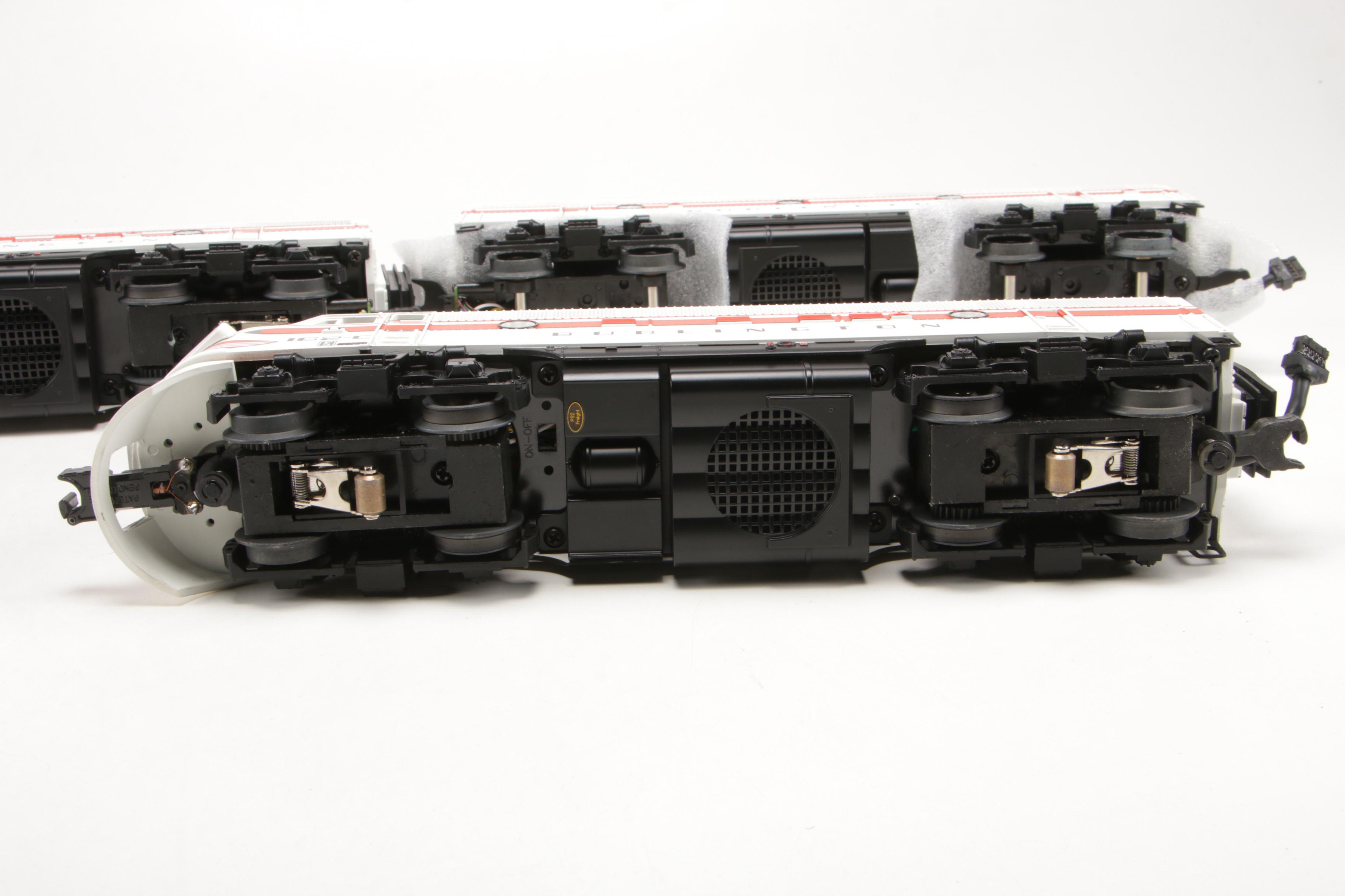 M.T.H. Scale F-3 ABA Burlington Model Train Set in Original Packaging