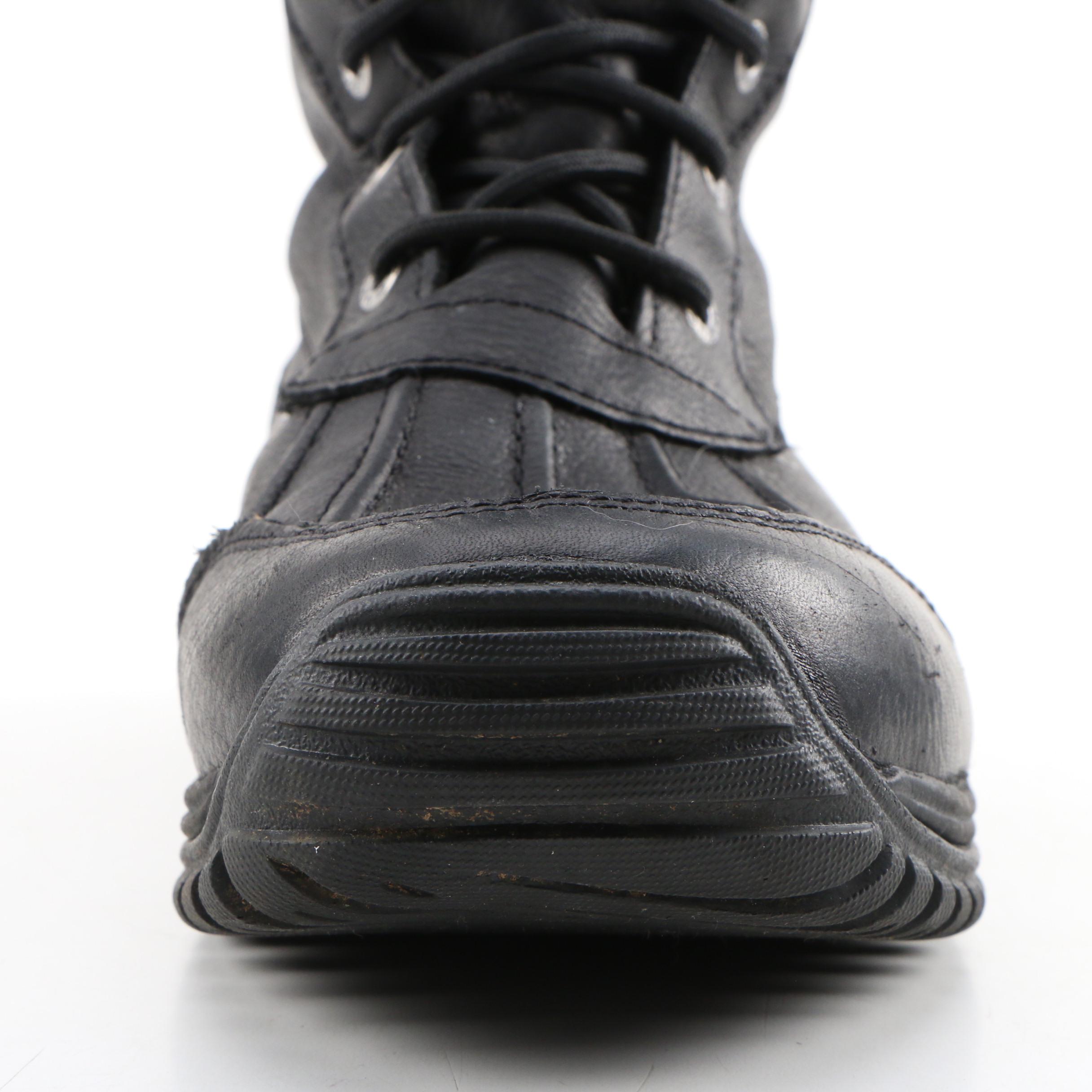 UGG Australia Adirondack Tall III Leather and Suede Shearling Boots