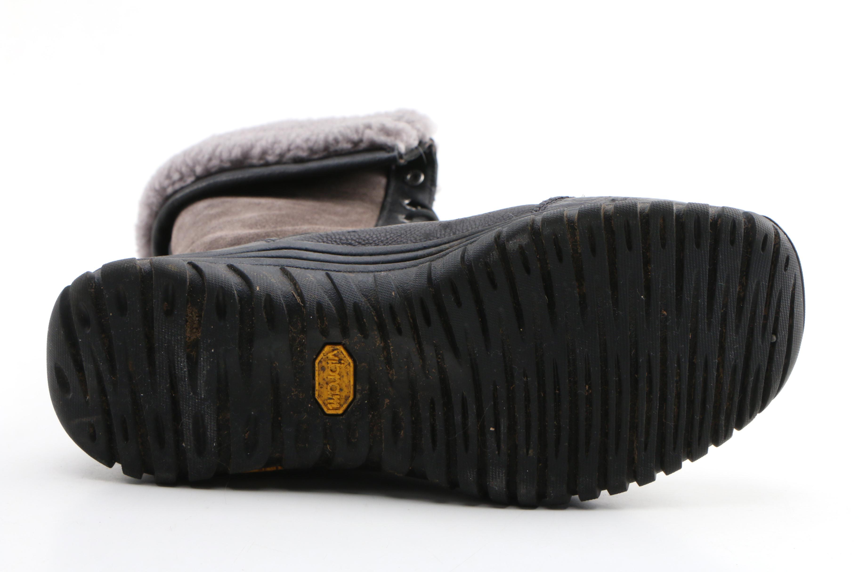 UGG Australia Adirondack Tall III Leather and Suede Shearling Boots