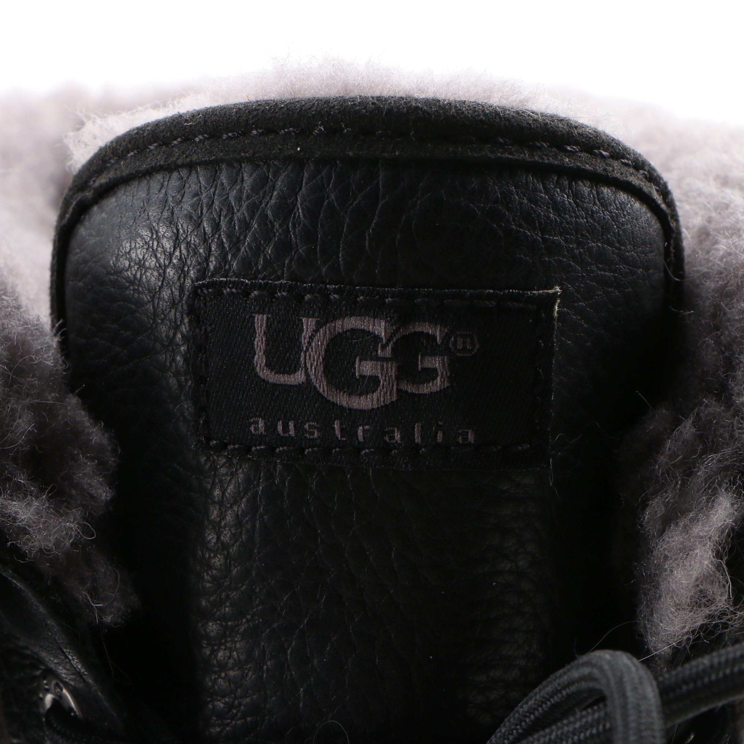 UGG Australia Adirondack Tall III Leather and Suede Shearling Boots