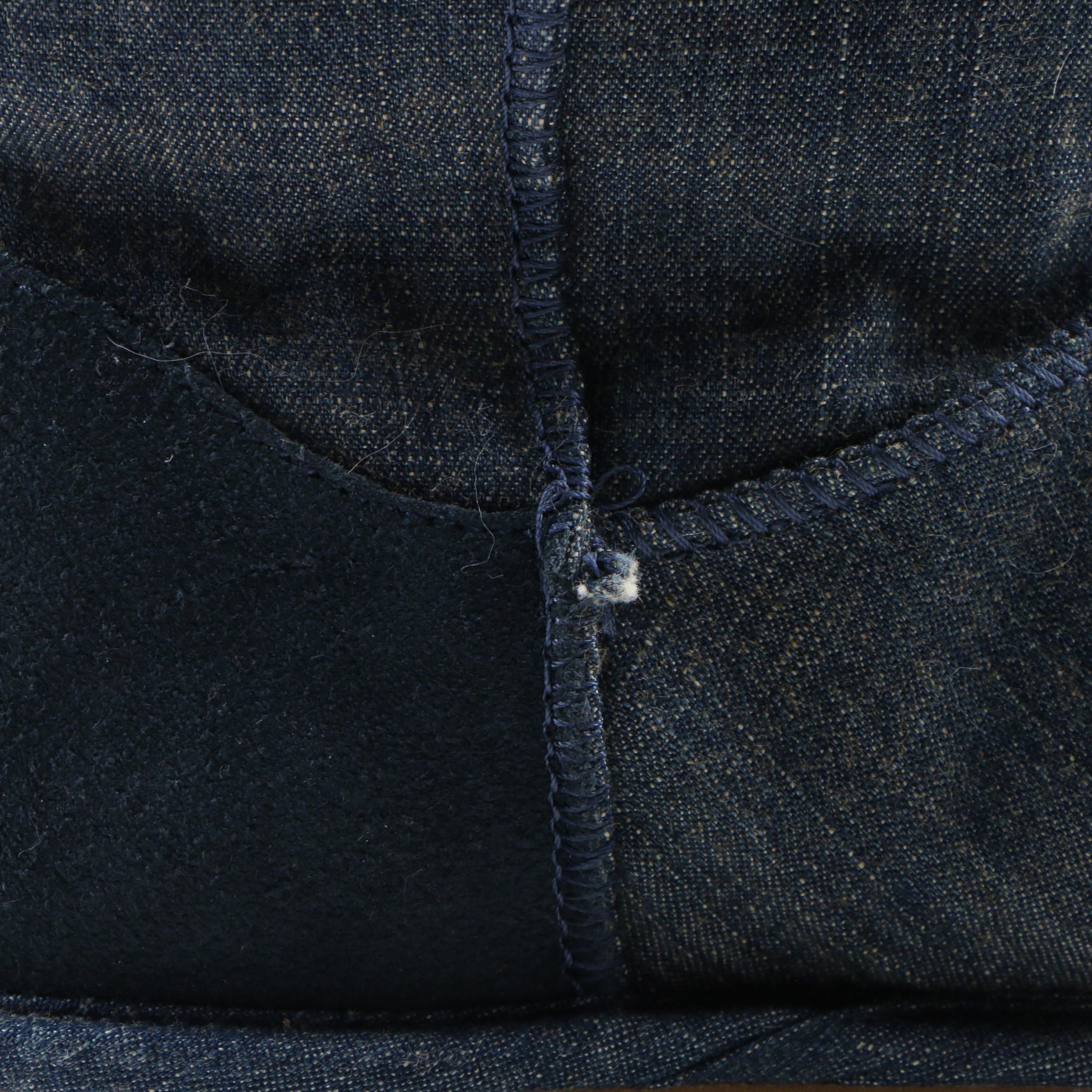 UGG Australia 5691 Lo Pro Button Boots in Blue Denim with Plaid Lining