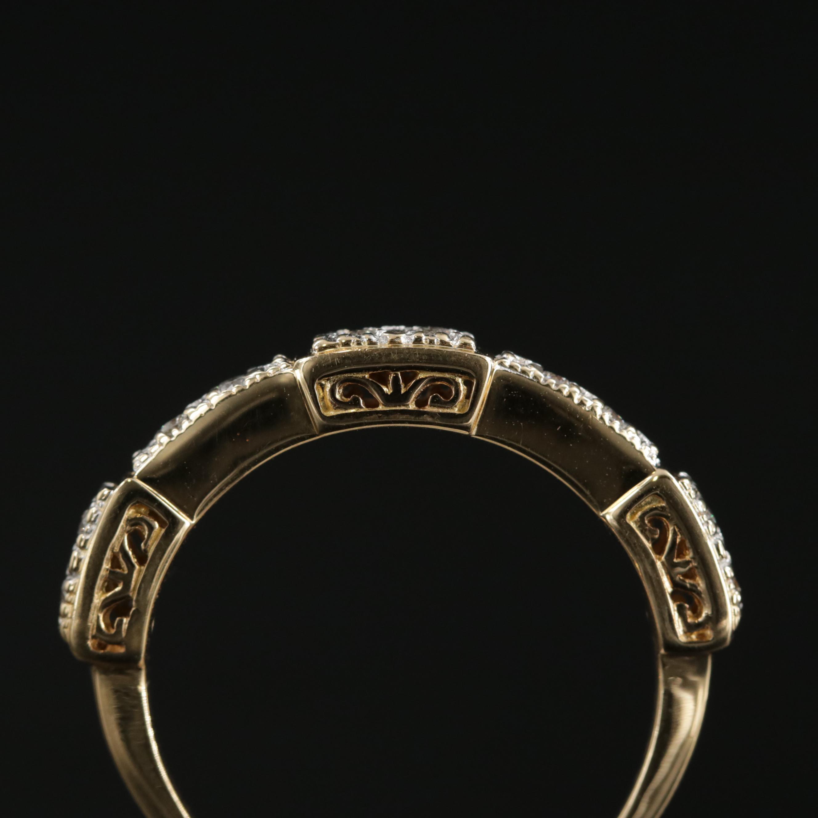18K Gold Diamond Stacking Rings