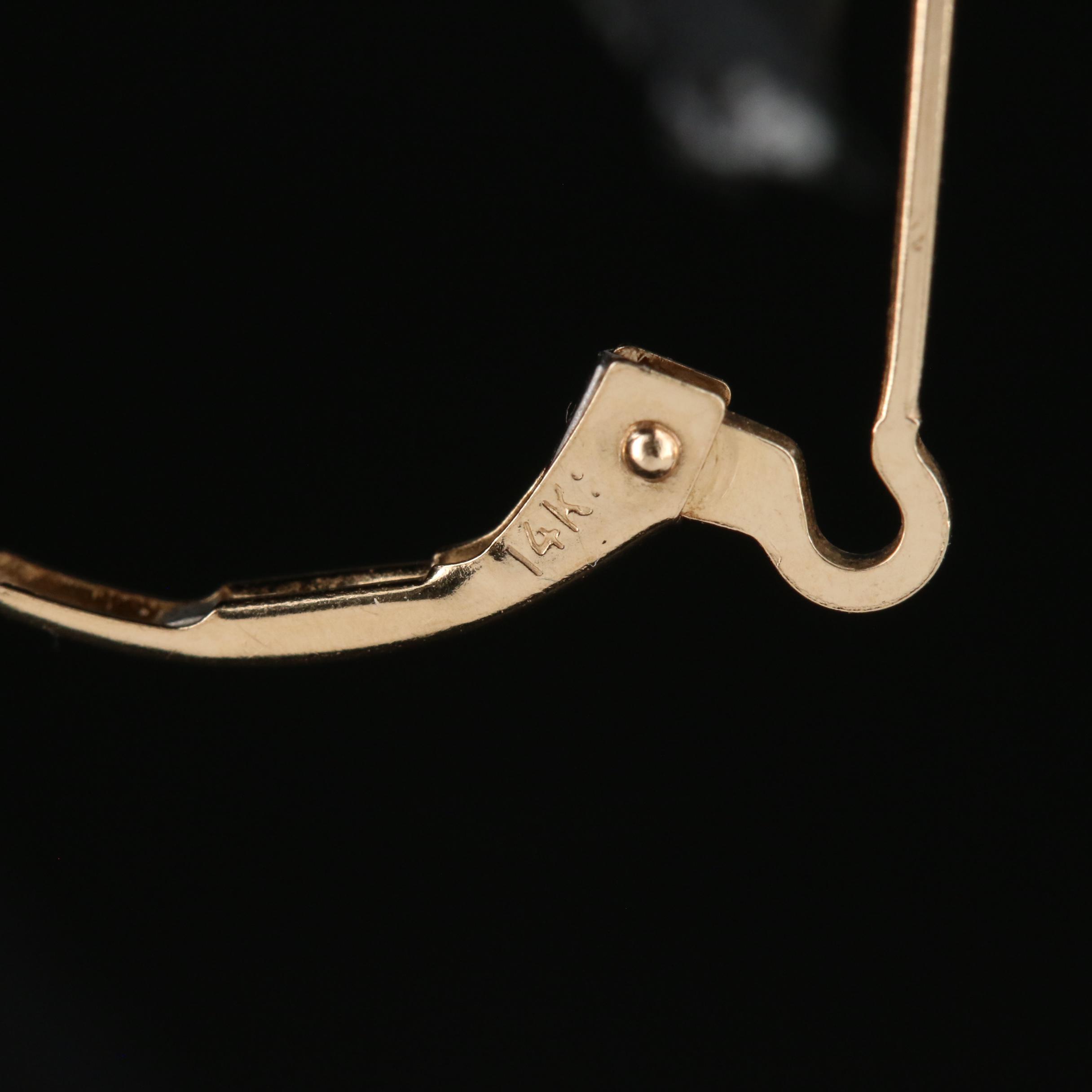 Joanne Daley 14K Gold Citrine and Smoky Quartz Dangle Earrings