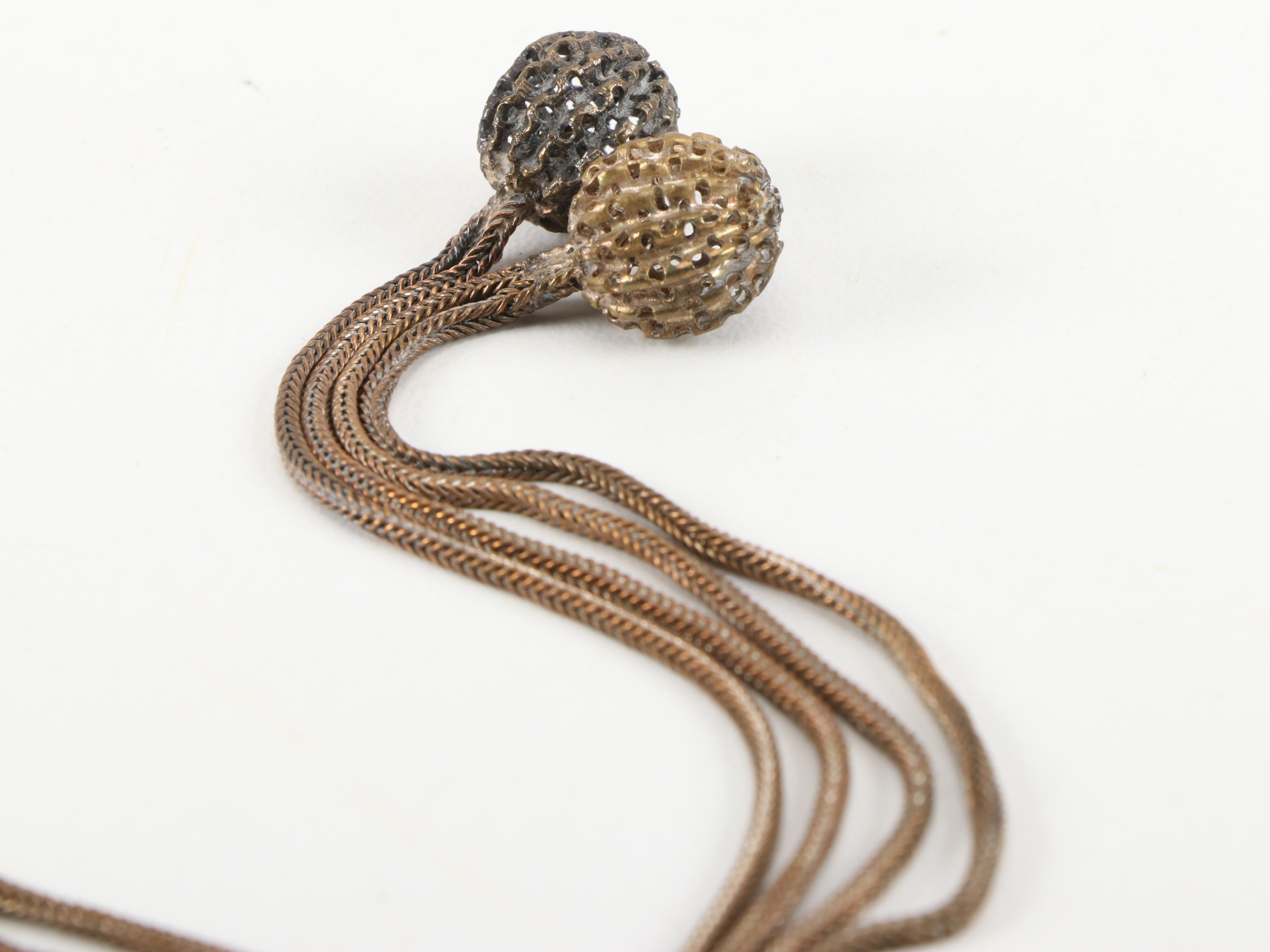 Gold Tone Embossed Metal Mesh Drawstring Dancer's Bag with Openwork Base