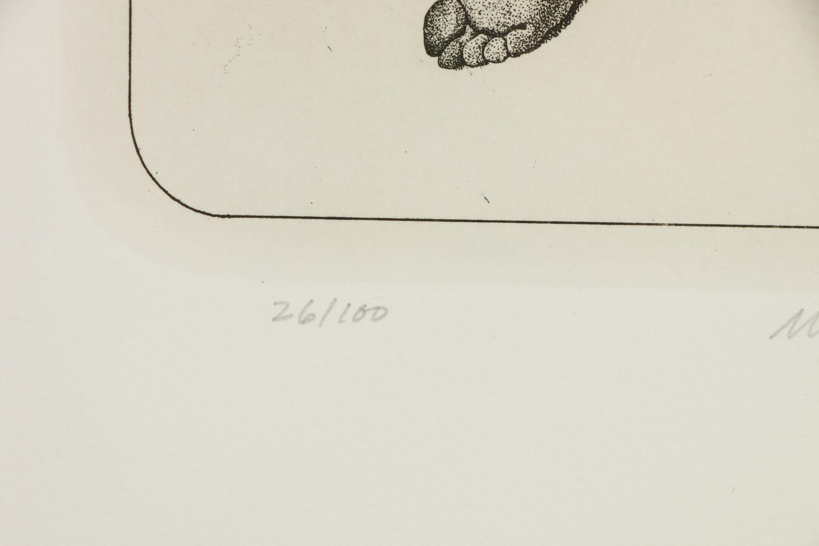 Marvin Hayes Biblical Etching "Moses - From the Nile", 1976