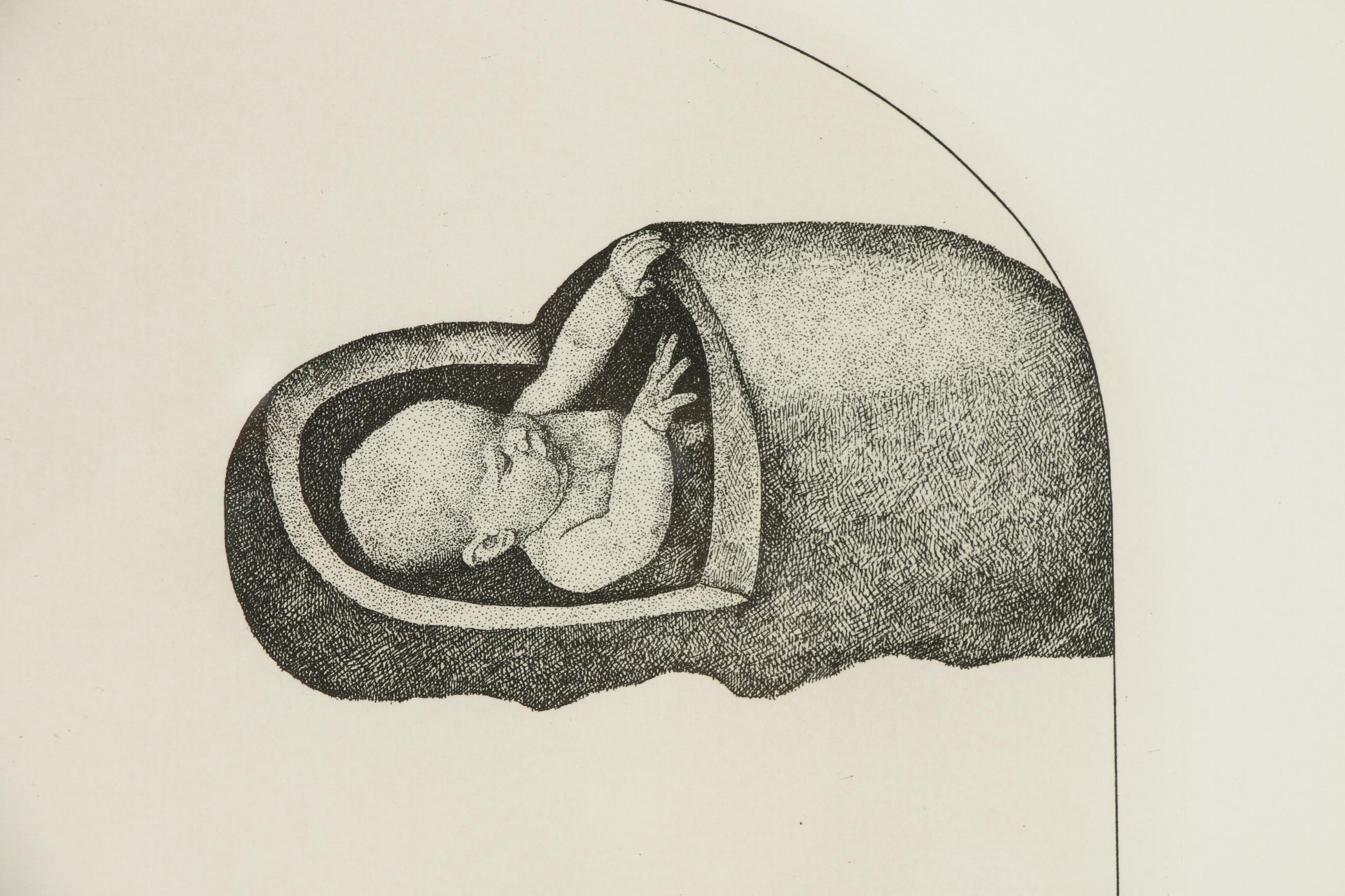 Marvin Hayes Biblical Etching "Moses - From the Nile", 1976