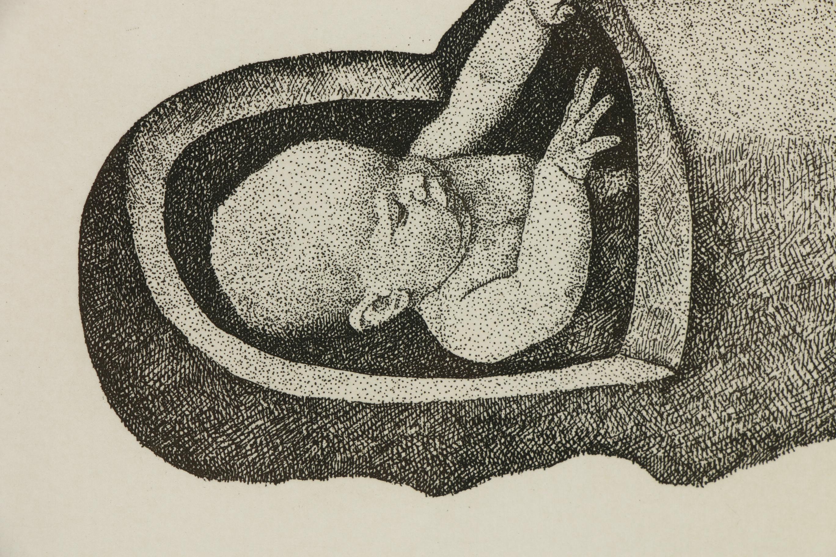 Marvin Hayes Biblical Etching "Moses - From the Nile", 1976