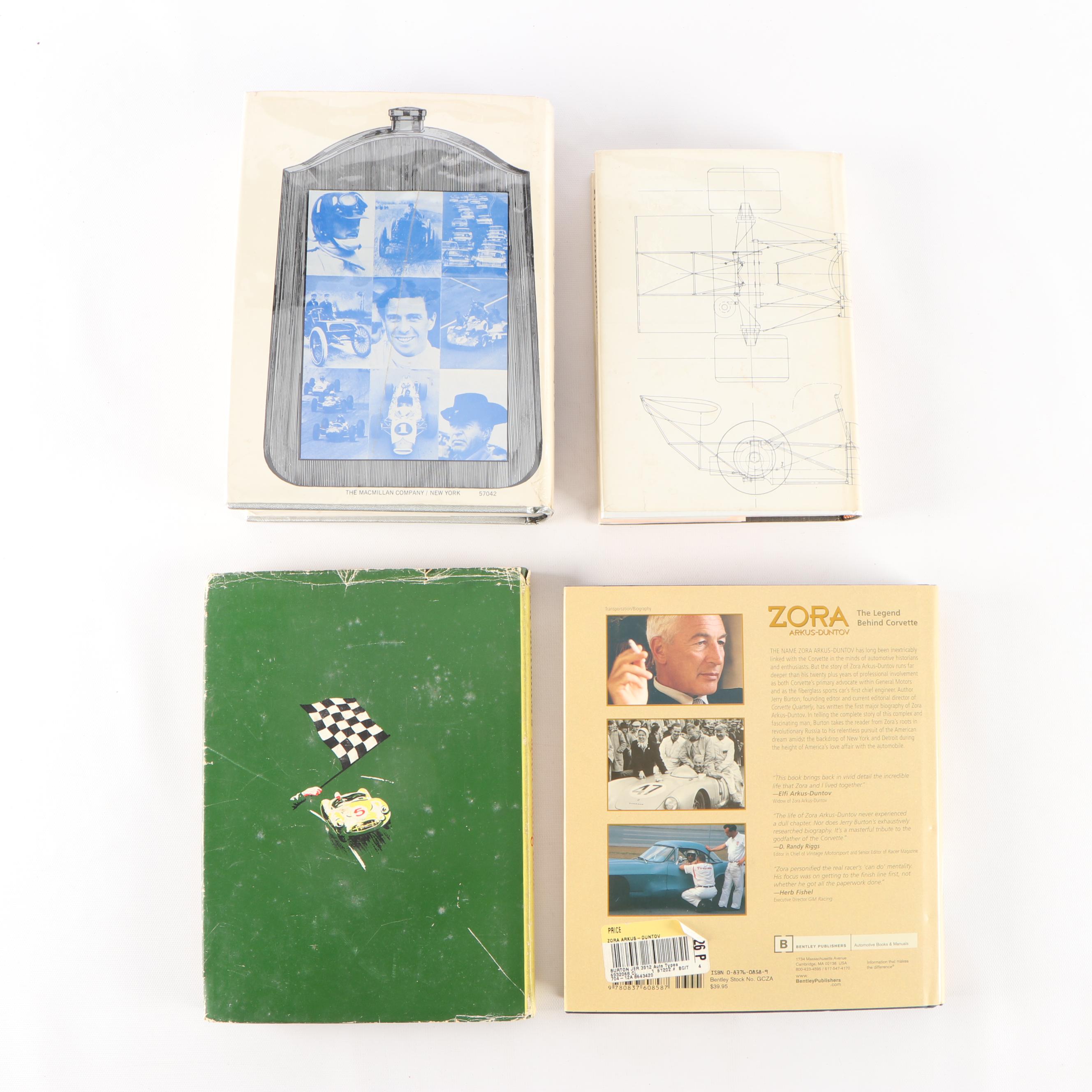 First Edition "Zora Arkus-Duntov: The Legend Behind Corvette" with Other Books