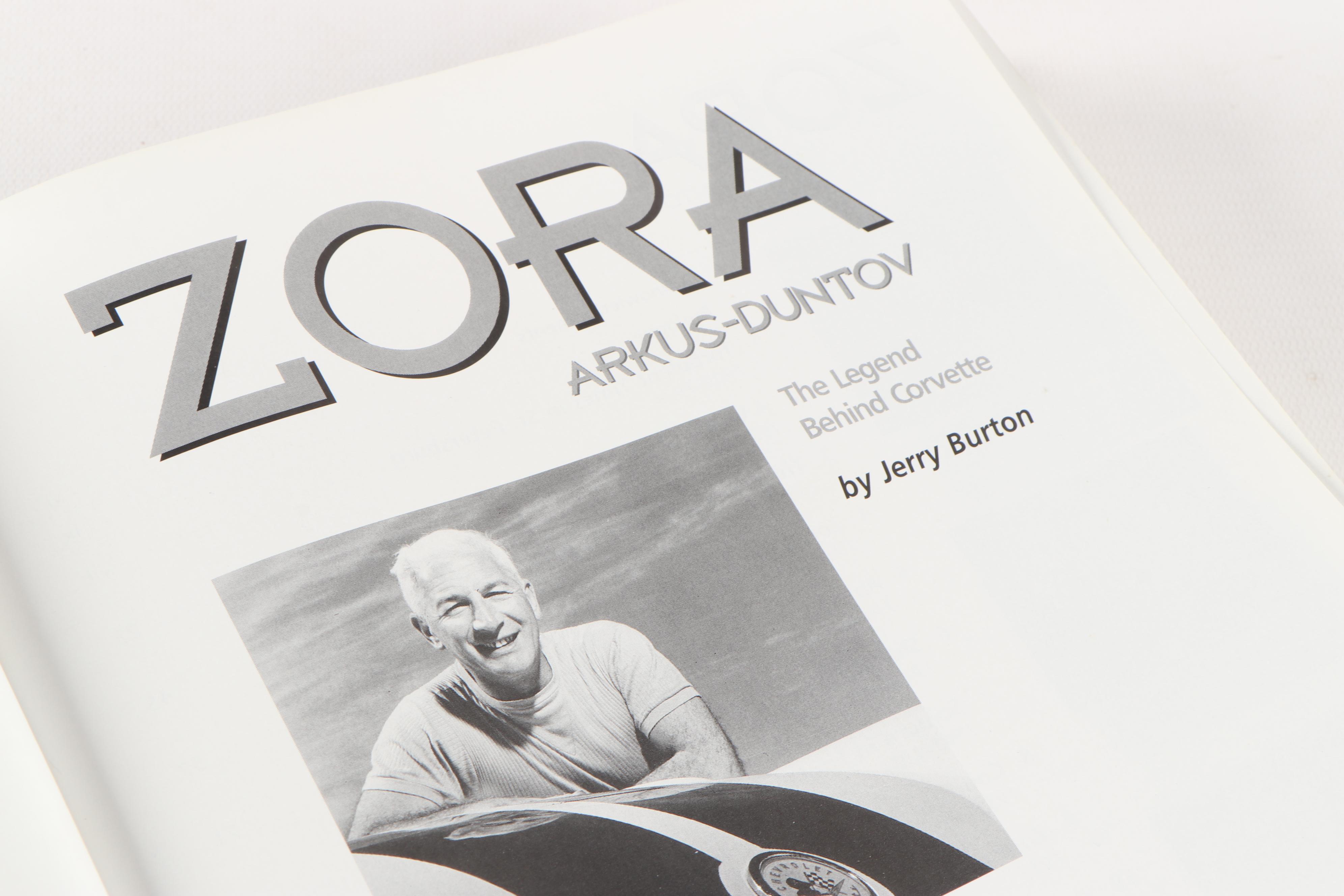 First Edition "Zora Arkus-Duntov: The Legend Behind Corvette" with Other Books
