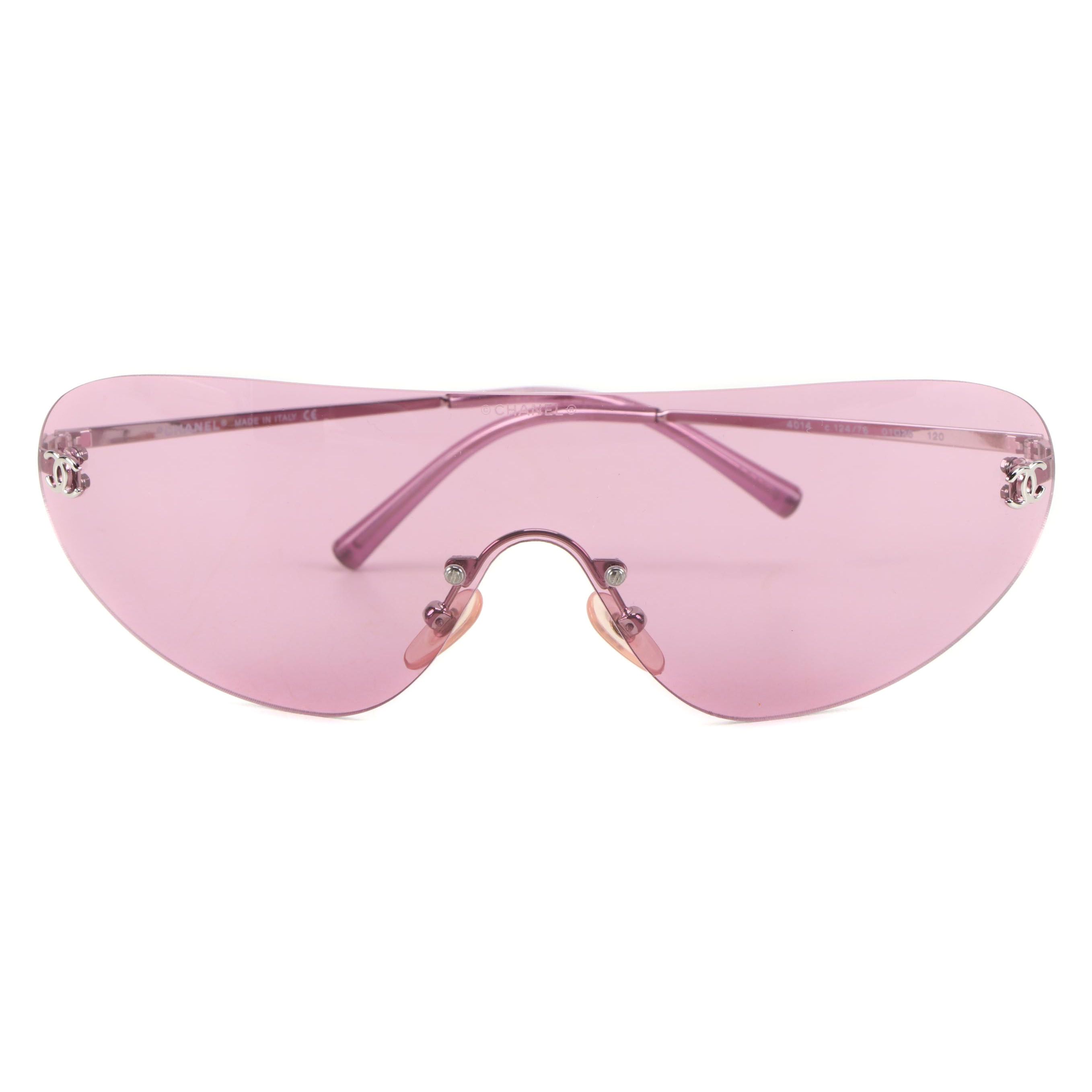 Chanel 4014 Tinted Shield Sunglasses with Case