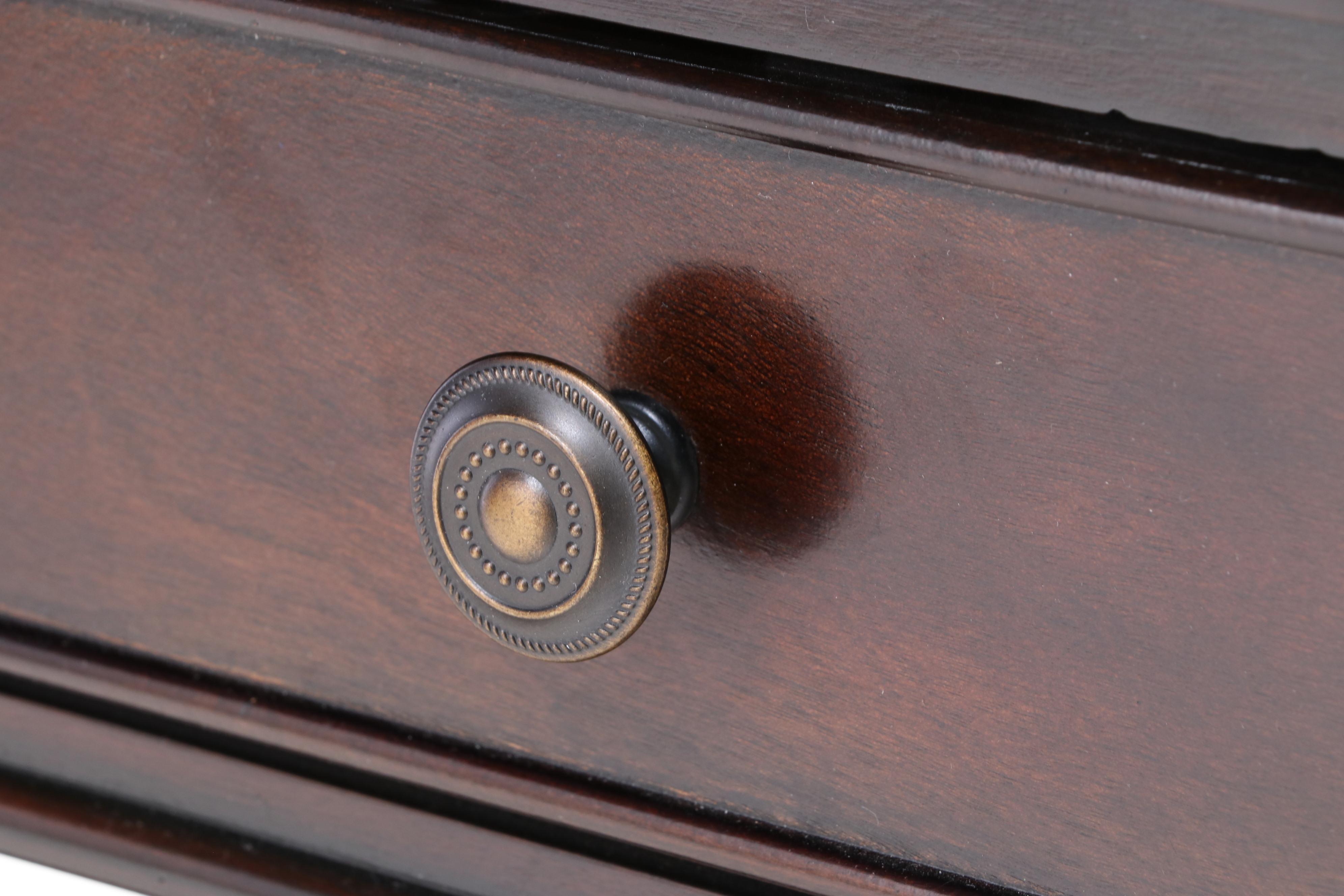 Contemporary Dark Finish Wood Console Table
