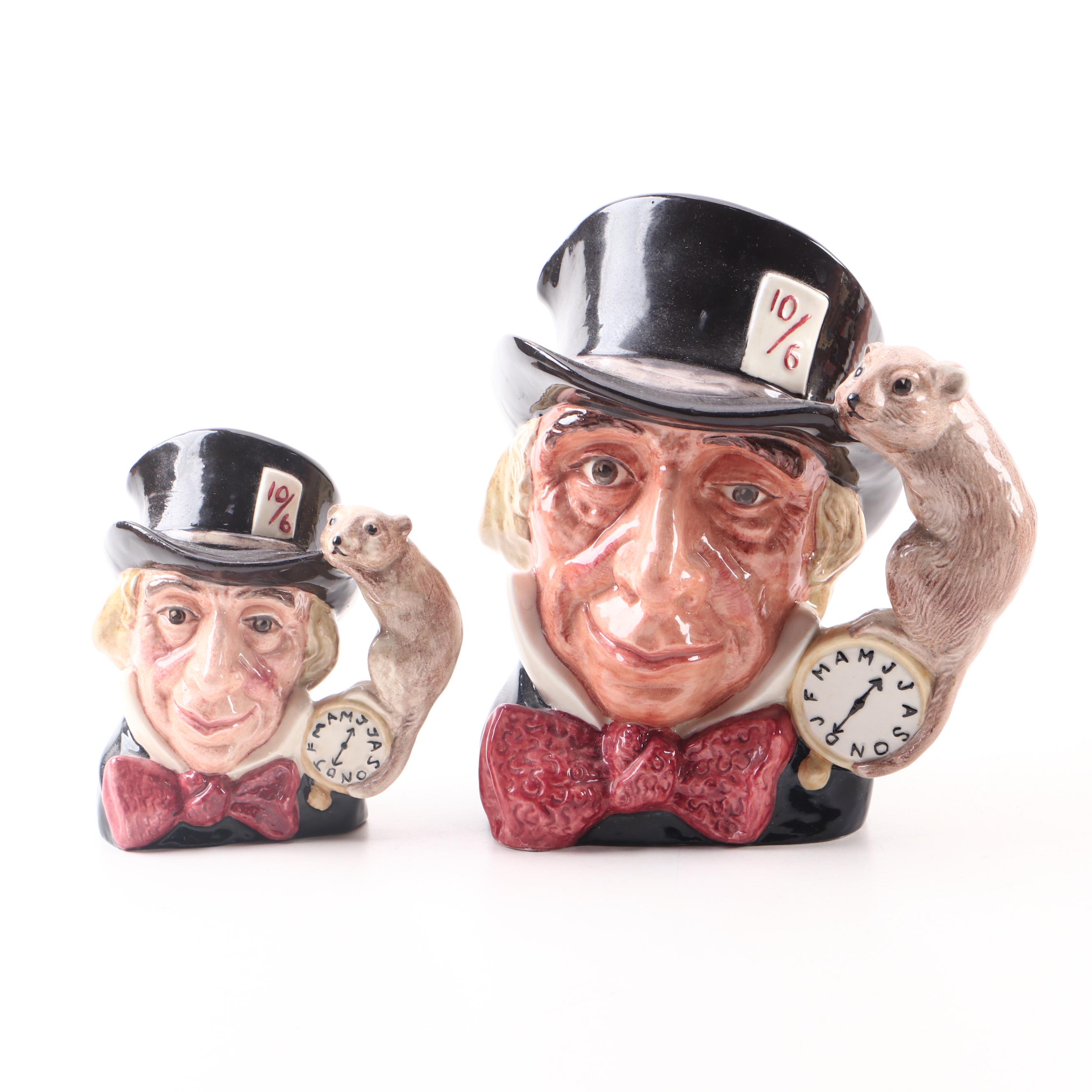 Royal Doulton Character Mugs Complete "Alice In Wonderland" Set