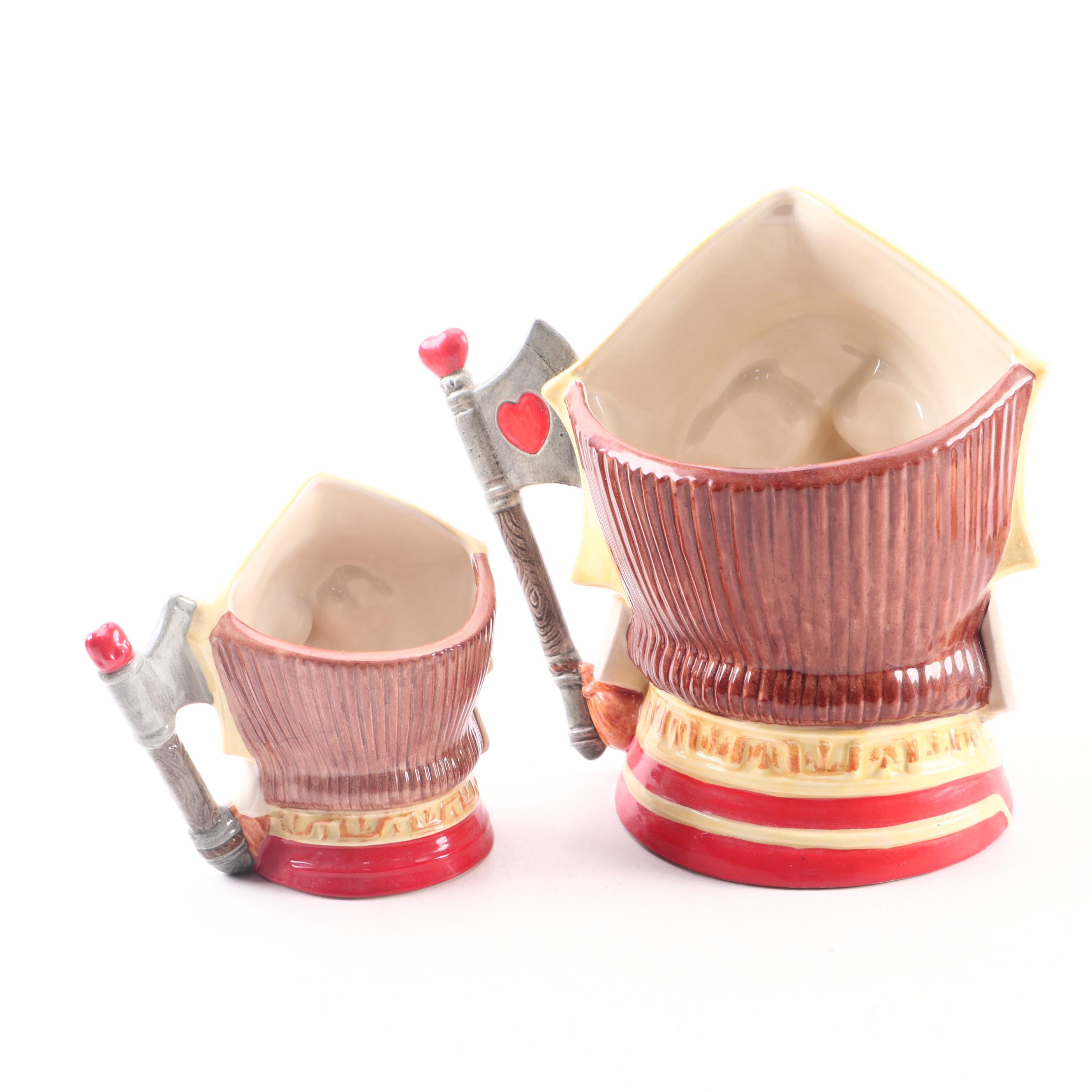 Royal Doulton Character Mugs Complete "Alice In Wonderland" Set