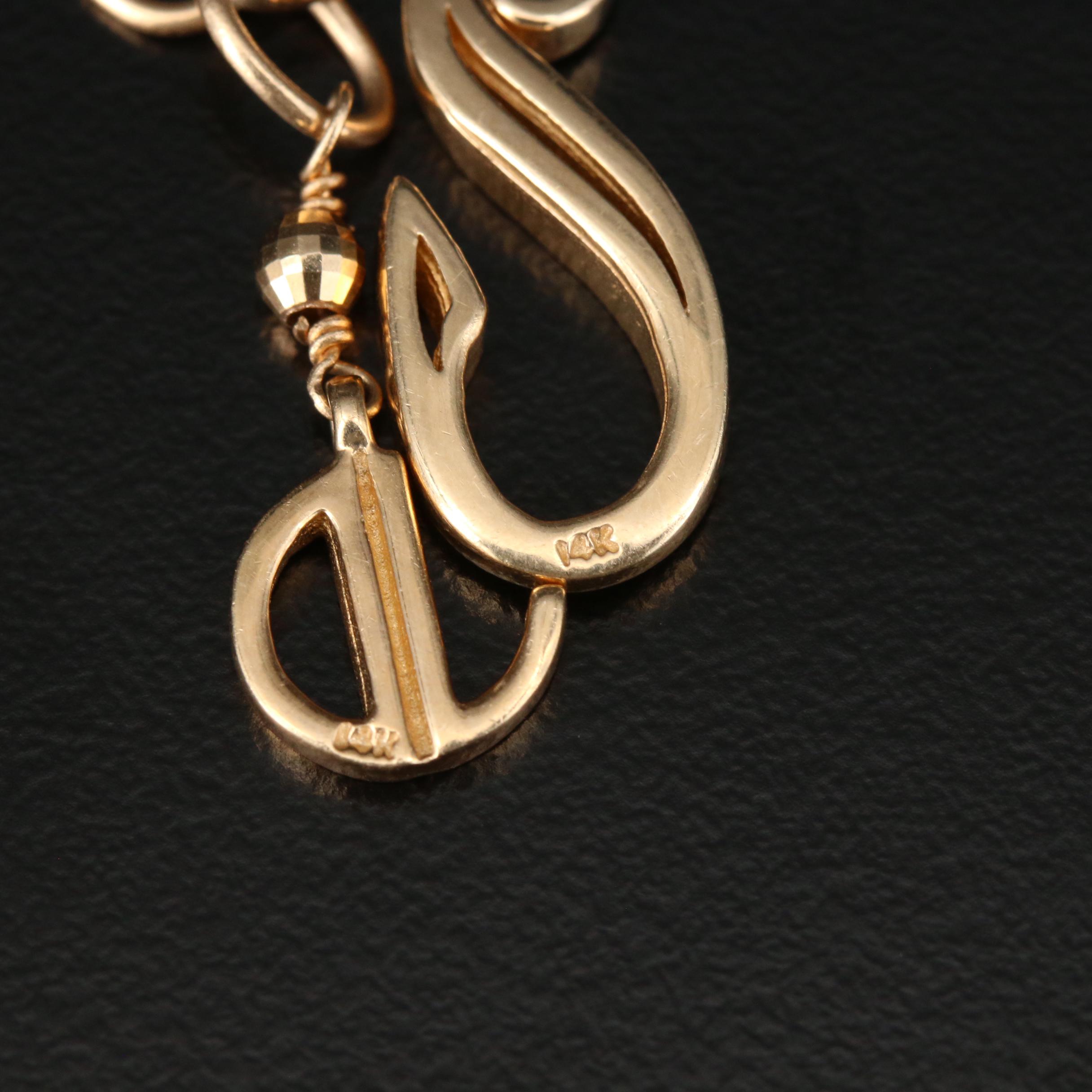 Joanne Daley 14K Gold Amethyst and Rose Quartz Necklace