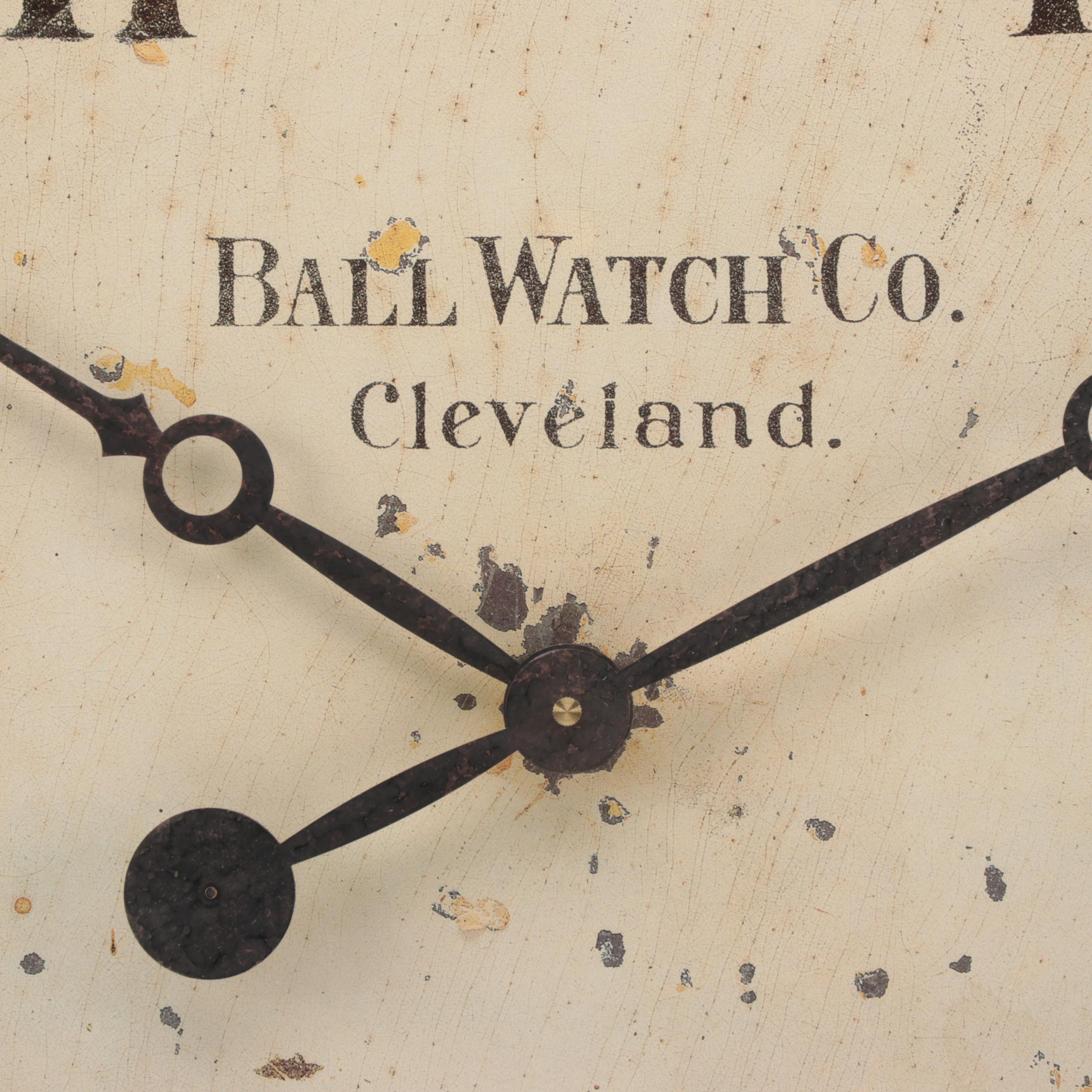 "Ball Watch Co. Cleveland" Wall Mount Clock