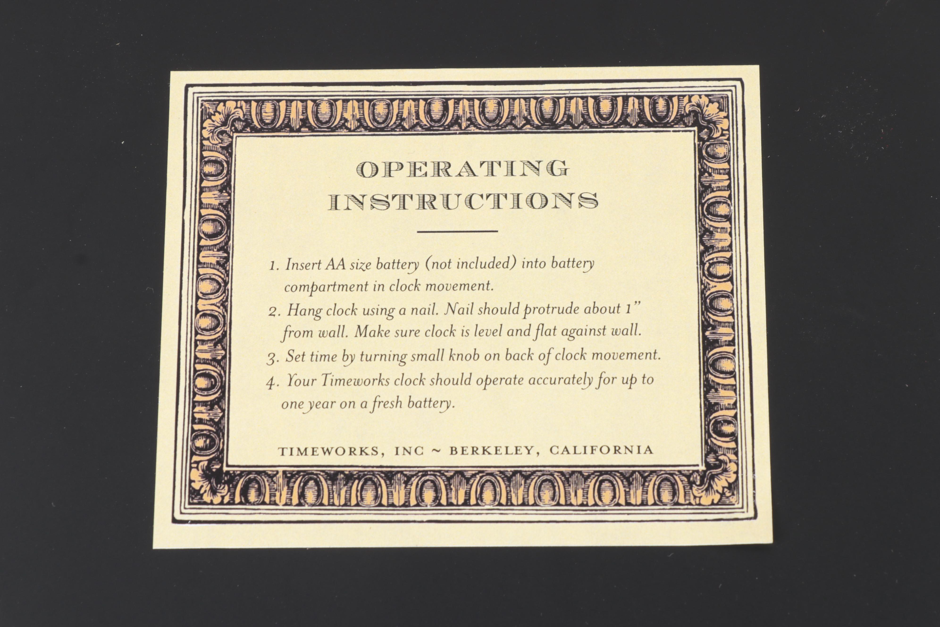 "Ball Watch Co. Cleveland" Wall Mount Clock