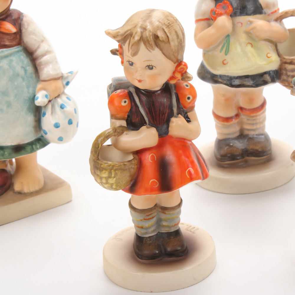 Goebel Hummel Figurines Including "Barnyard Hero," "Little Fiddler," and Others