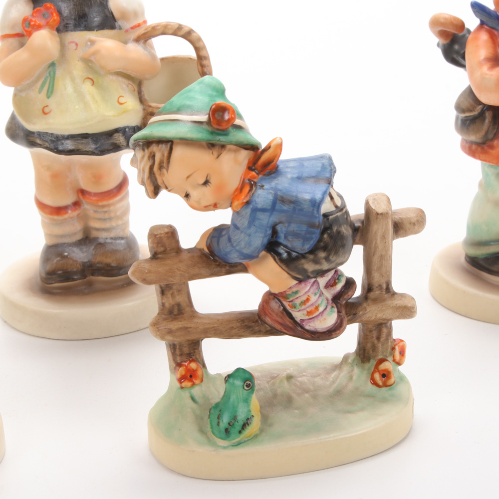 Goebel Hummel Figurines Including "Barnyard Hero," "Little Fiddler," and Others