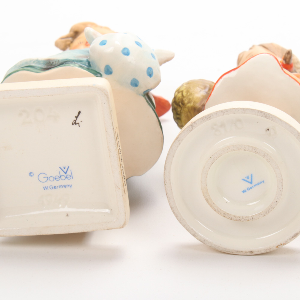 Goebel Hummel Figurines Including "Barnyard Hero," "Little Fiddler," and Others