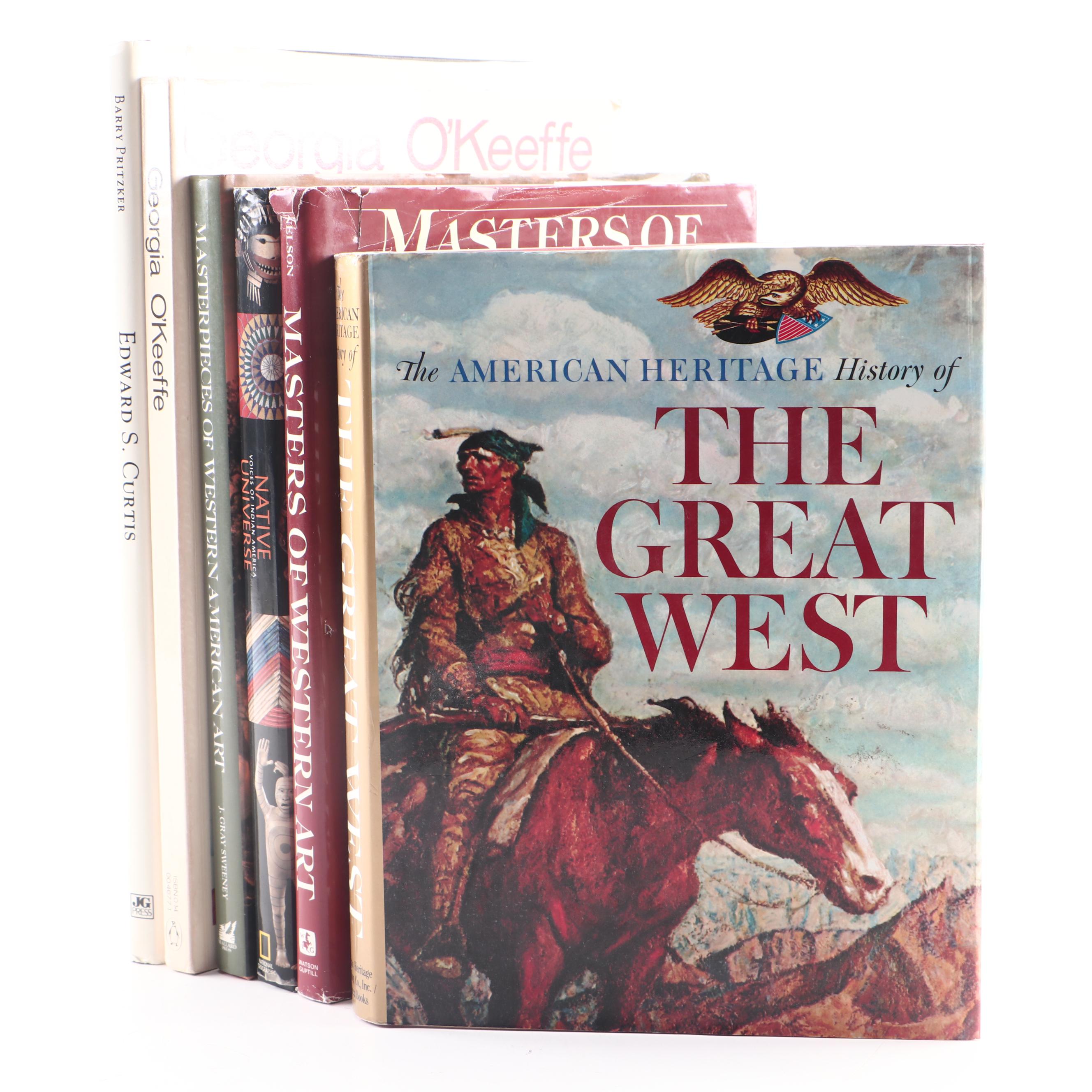 American West and Native American Art Books Including Georgia O'Keeffe