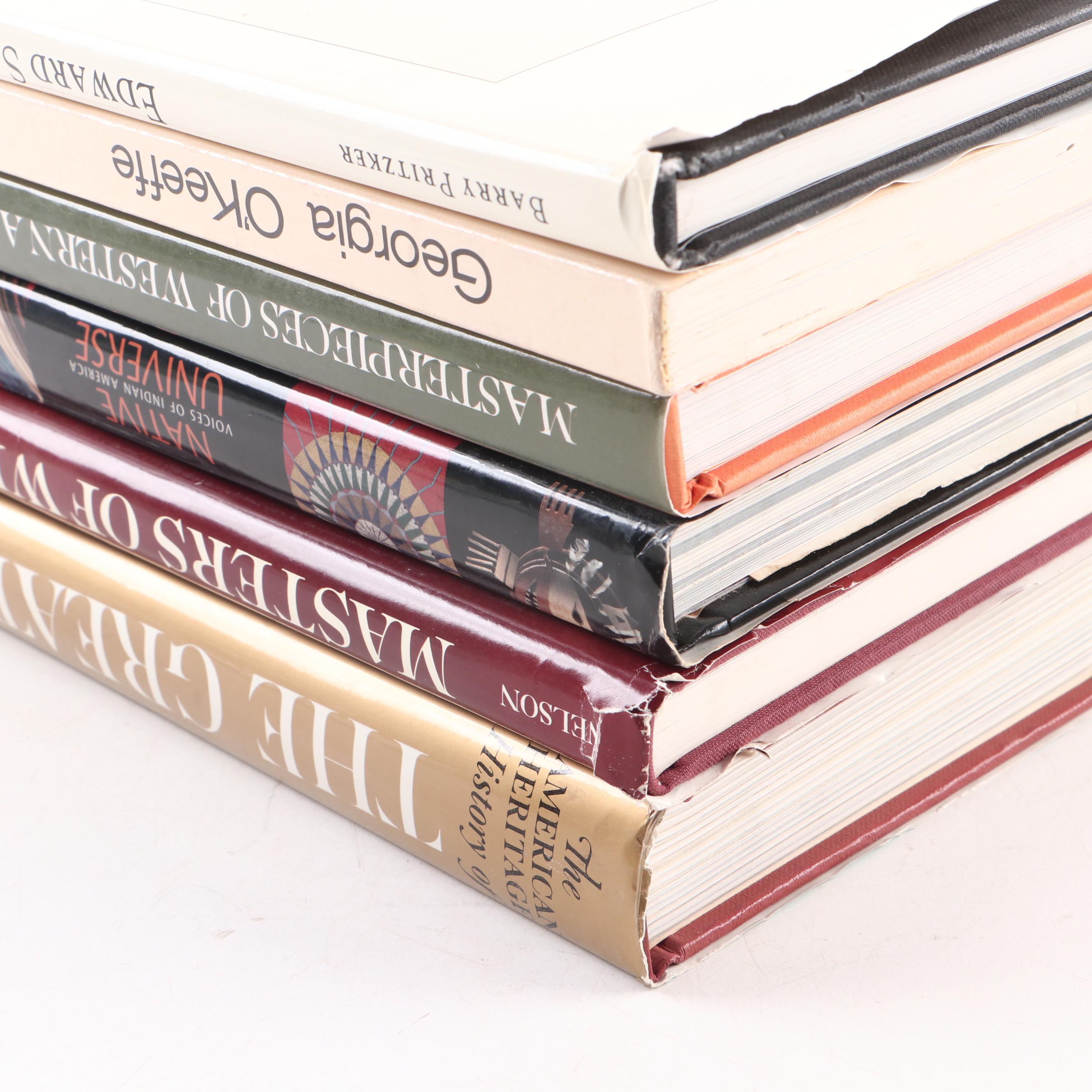 American West and Native American Art Books Including Georgia O'Keeffe