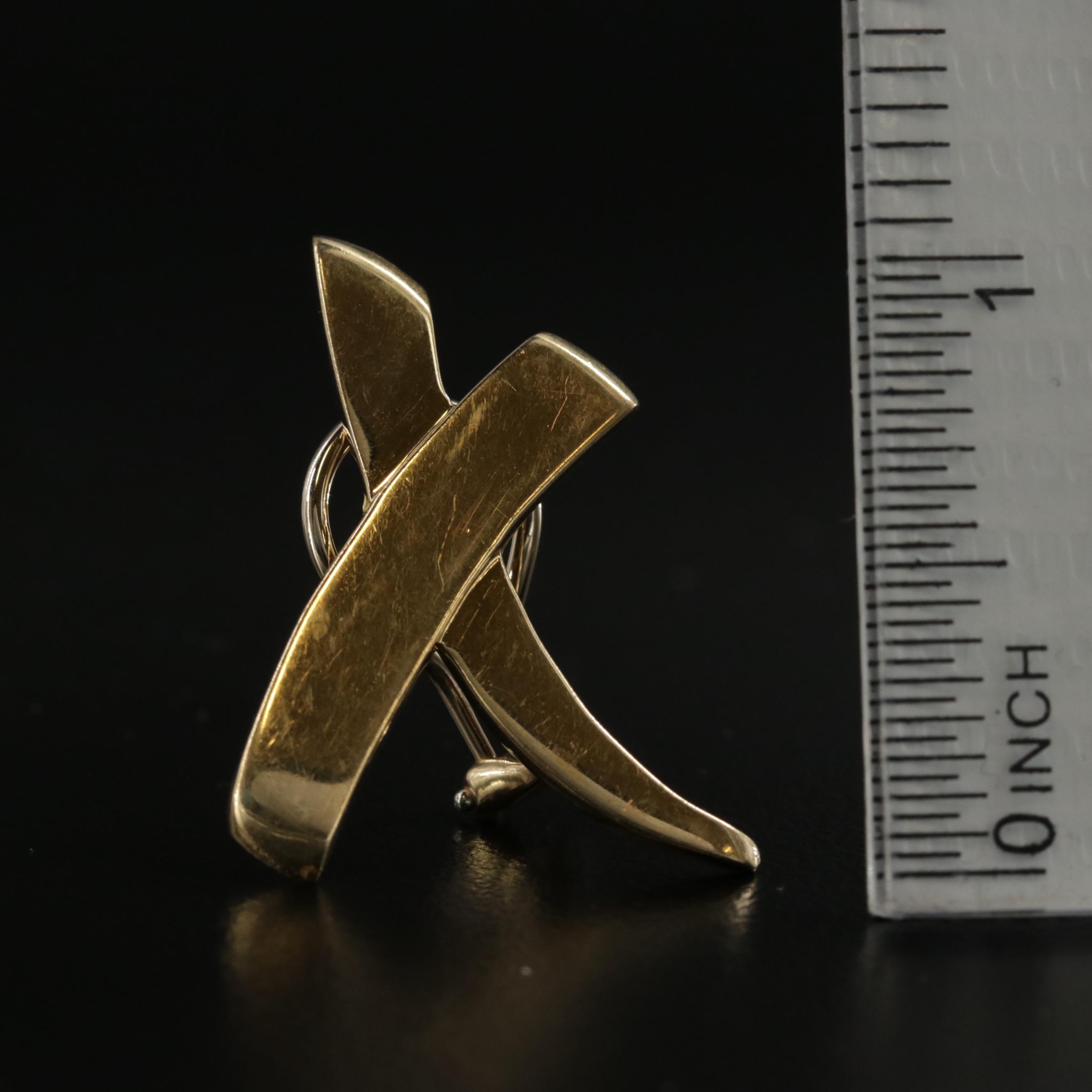 Paloma Picasso for Tiffany & Co. 18K Yellow Gold Graffiti X Earrings