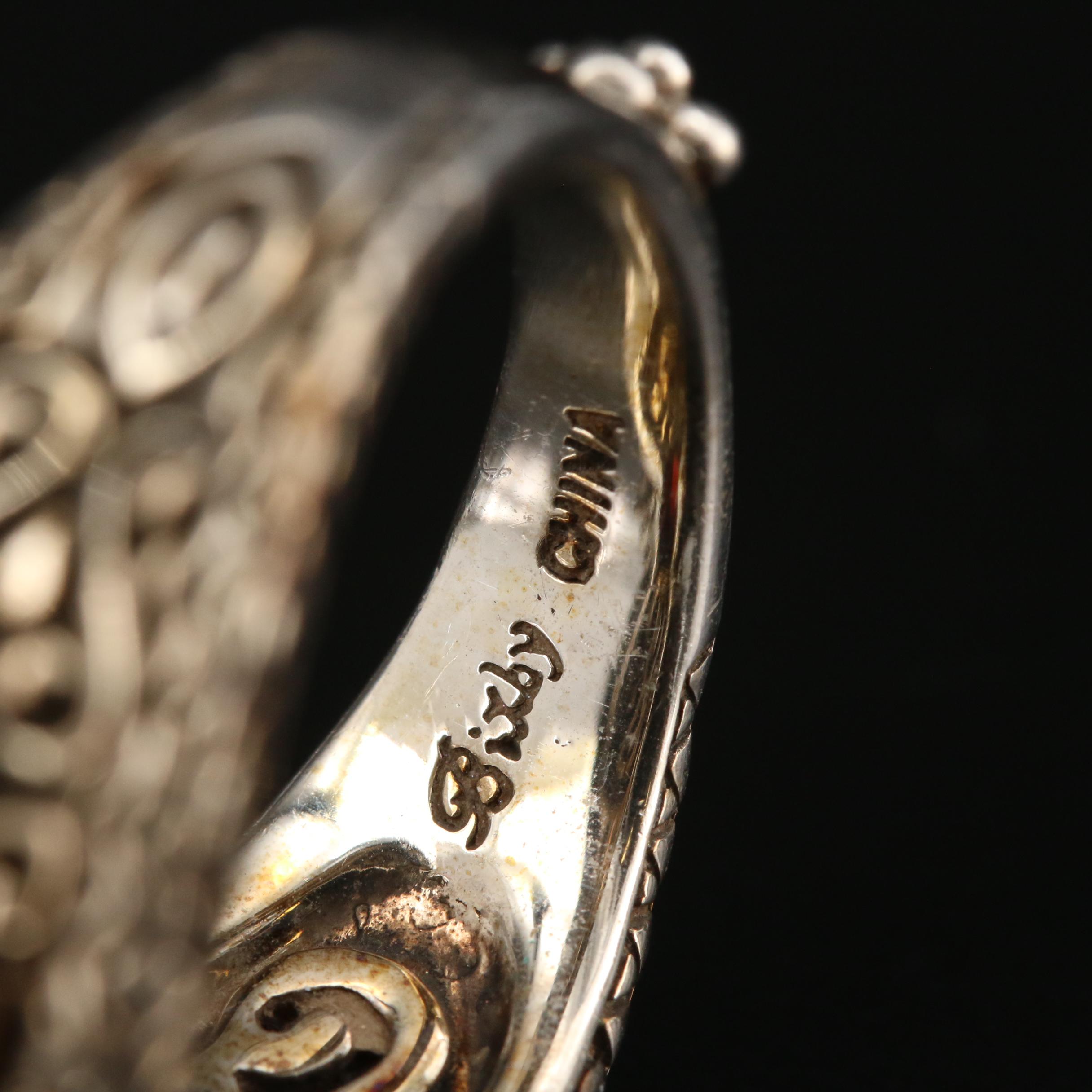 Barbara Bixby Sterling Silver Garnet Ring with 18K Accents