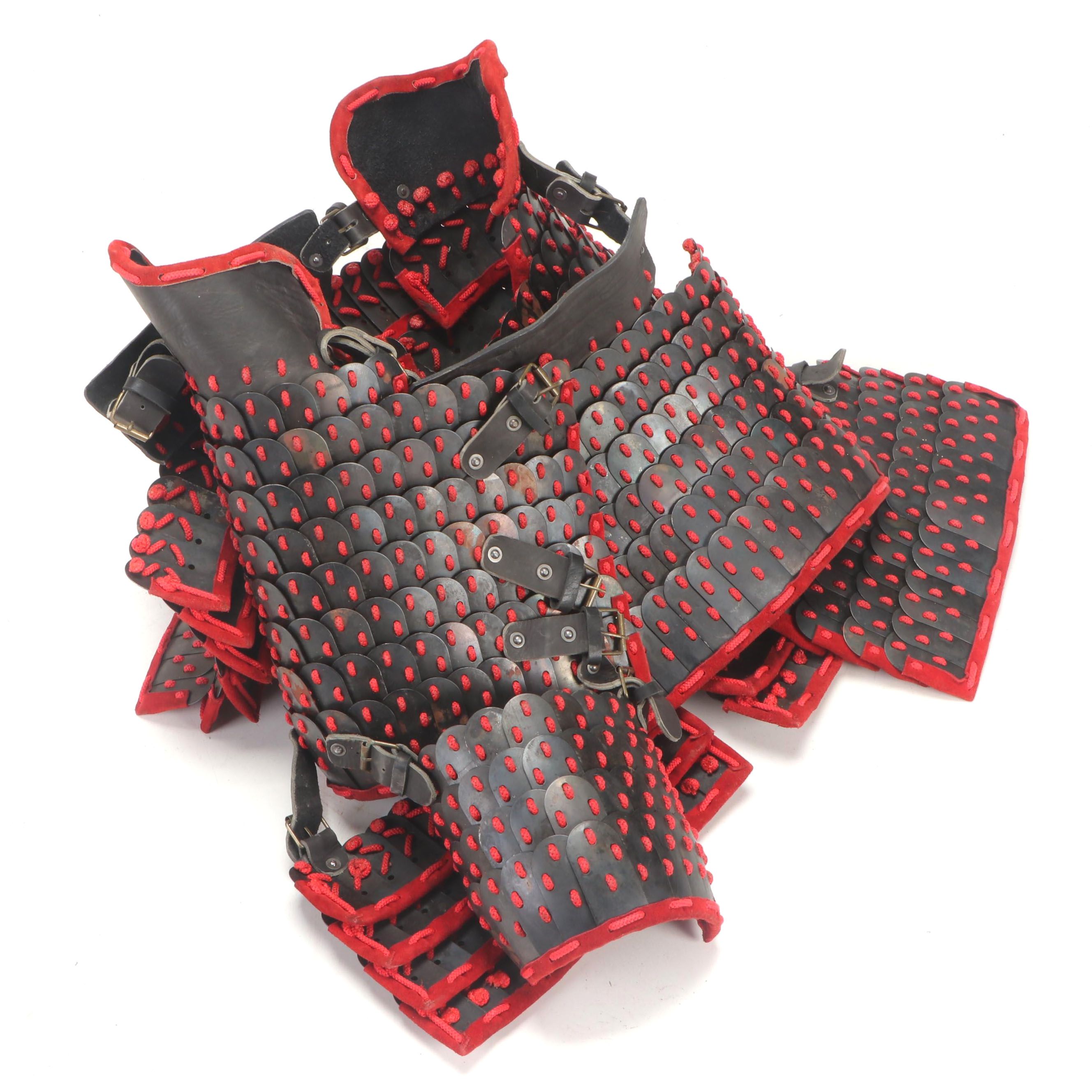 Mongolian Style Replica Red and Black Lamellar Scale Armour