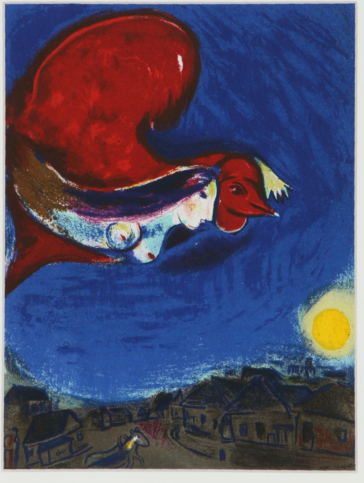 Marc Chagall Color Lithograph for "Derrière le Miroir", 1950