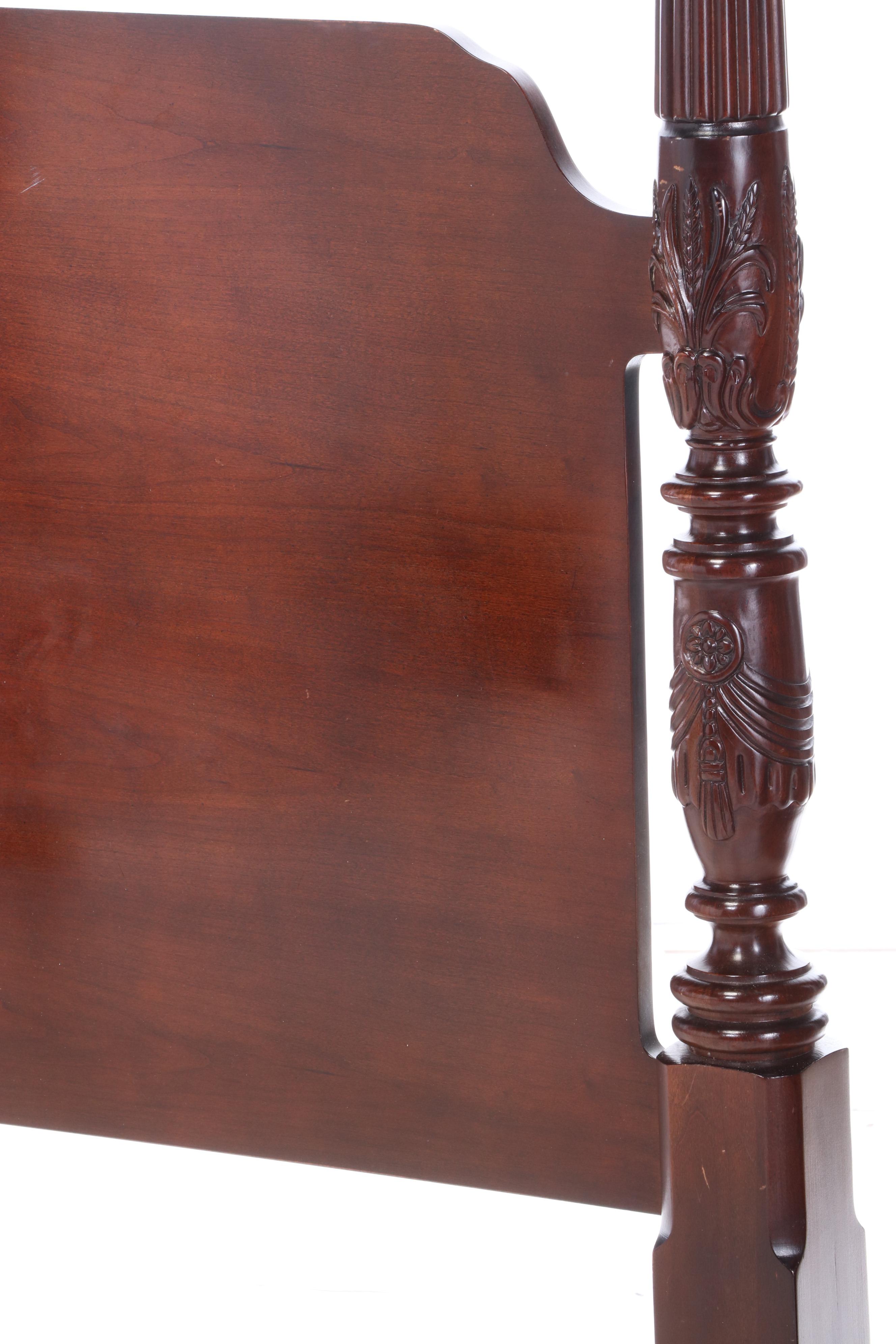 Thomasville Federal Style Cherrywood King Size Four-Post Bed Frame