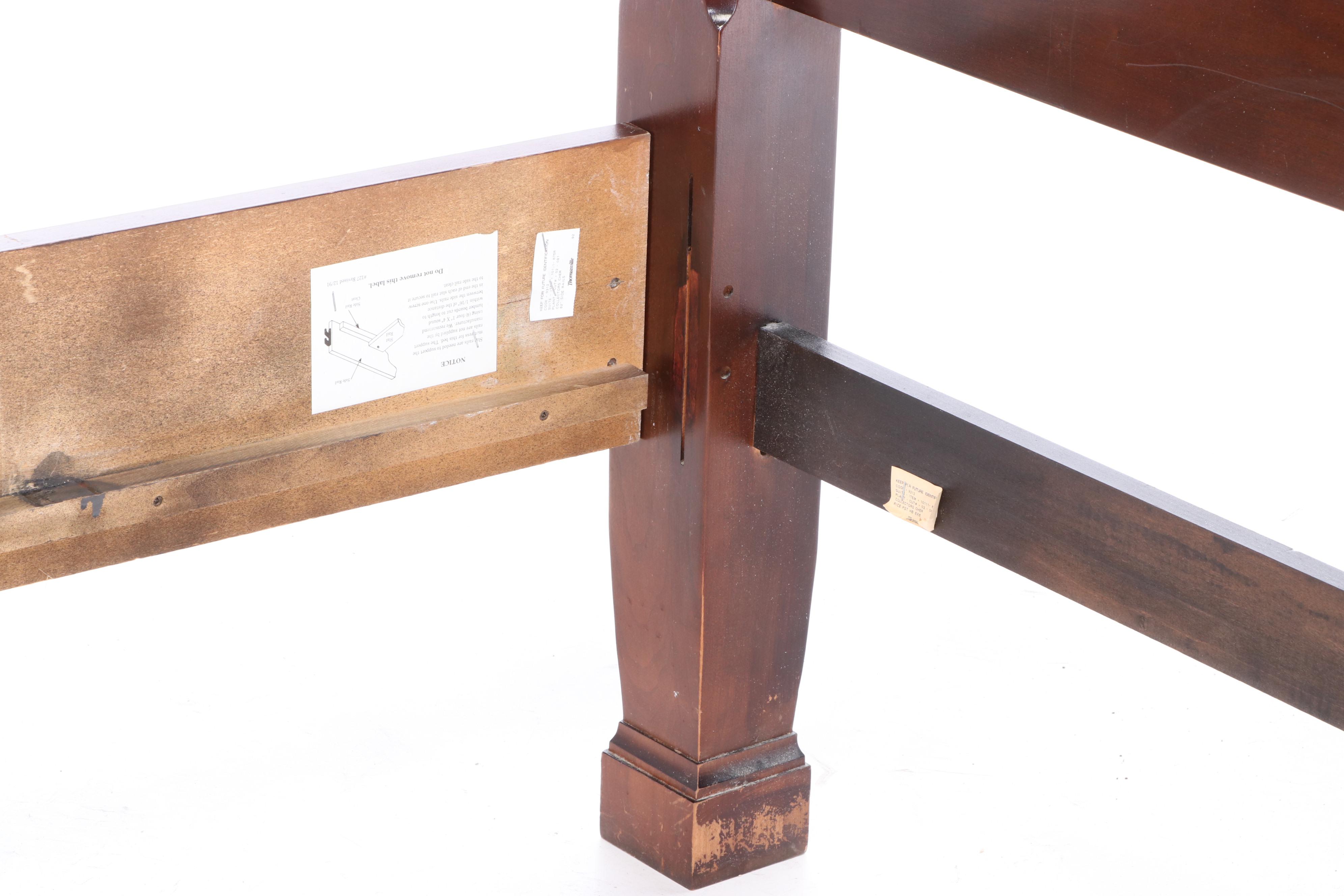 Thomasville Federal Style Cherrywood King Size Four-Post Bed Frame