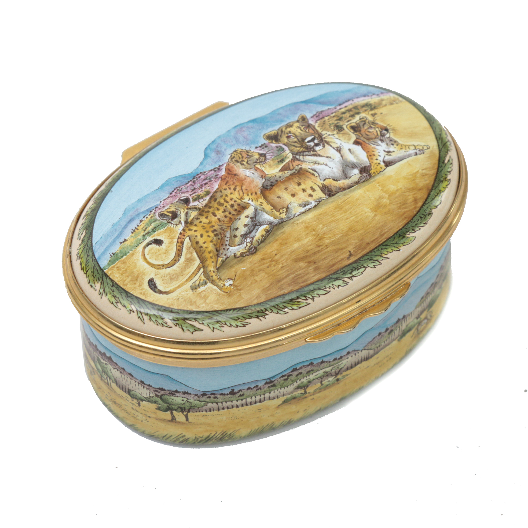 Halcyon Days "Born Free" Enamel Music Box