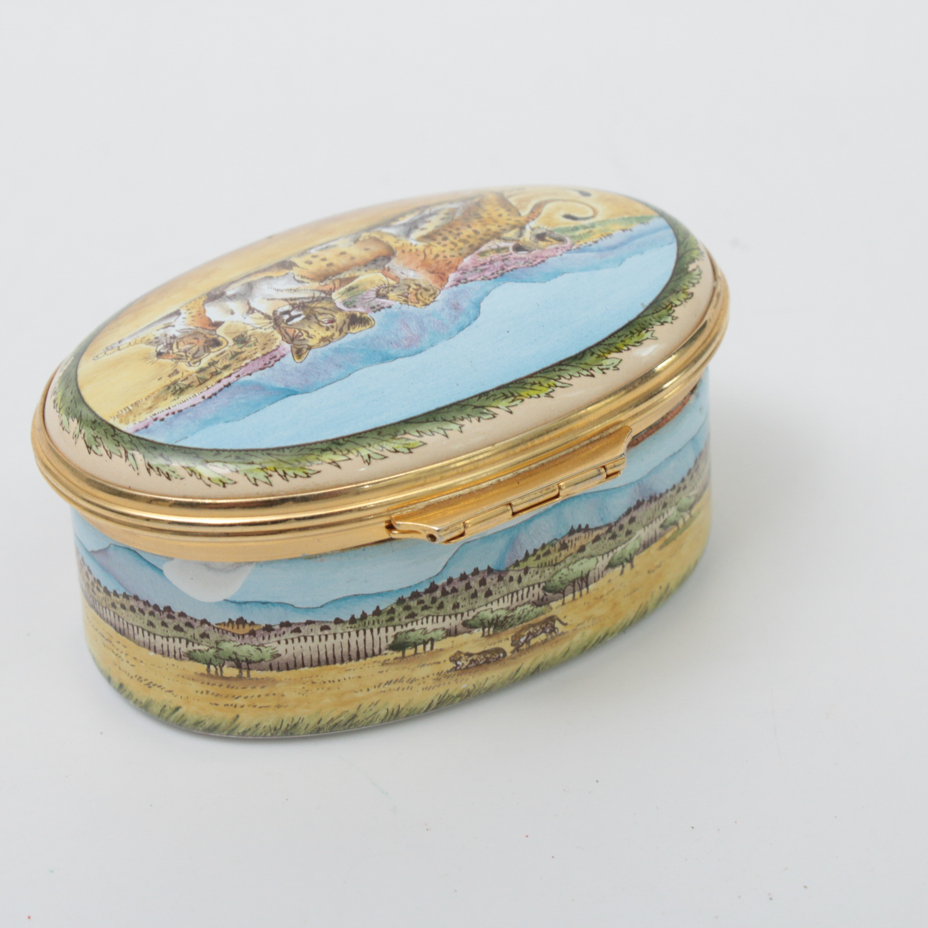 Halcyon Days "Born Free" Enamel Music Box