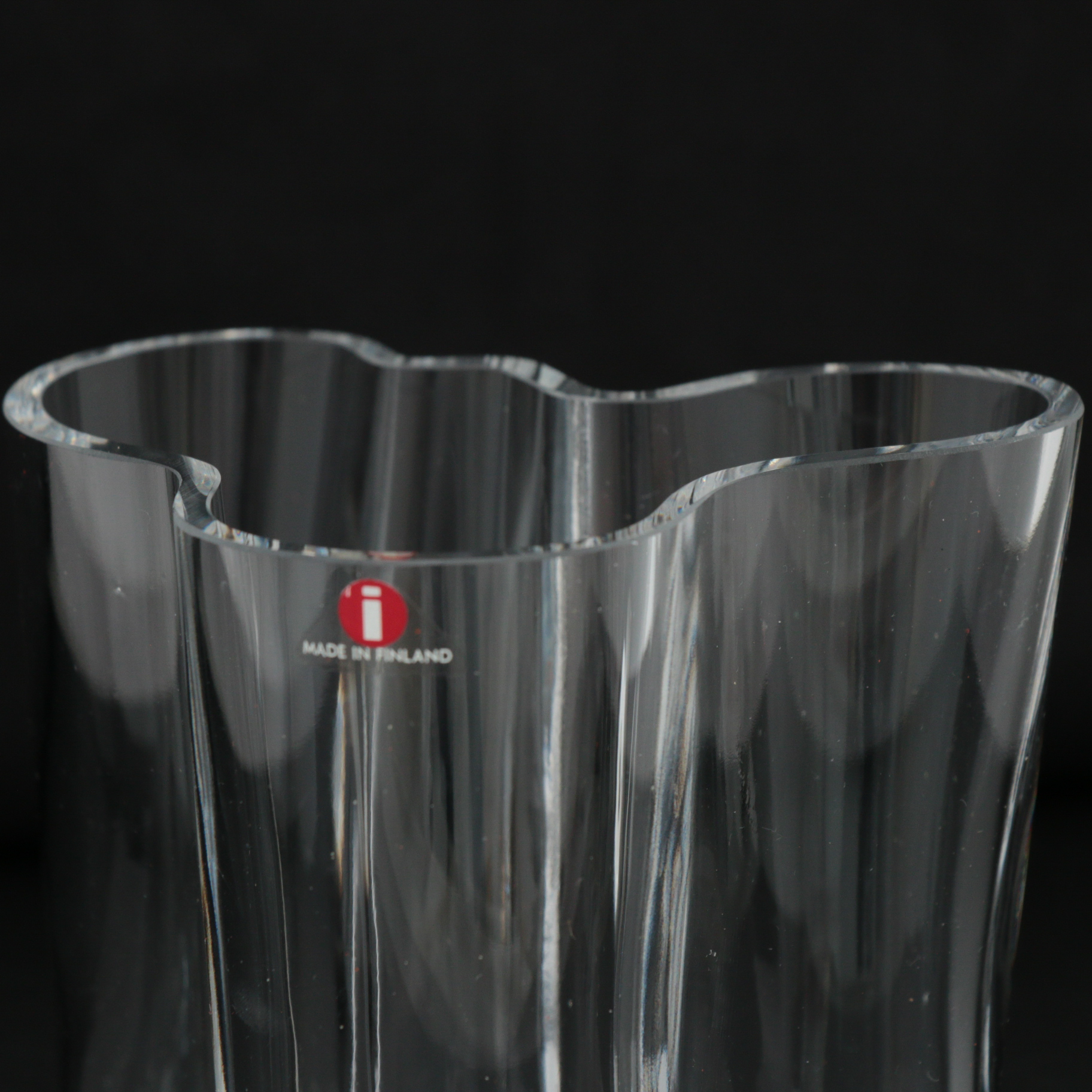 Alvar Aalto for Iittala Finnish Modern Glass Flower Vase