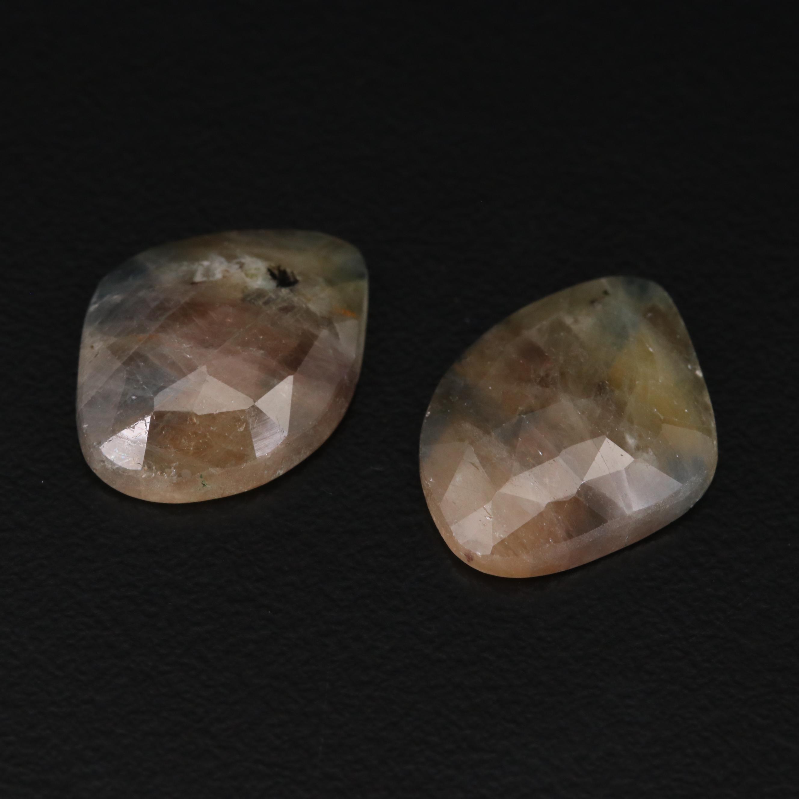 Loose 22.23 CTW Corundum Faceted Cabochons