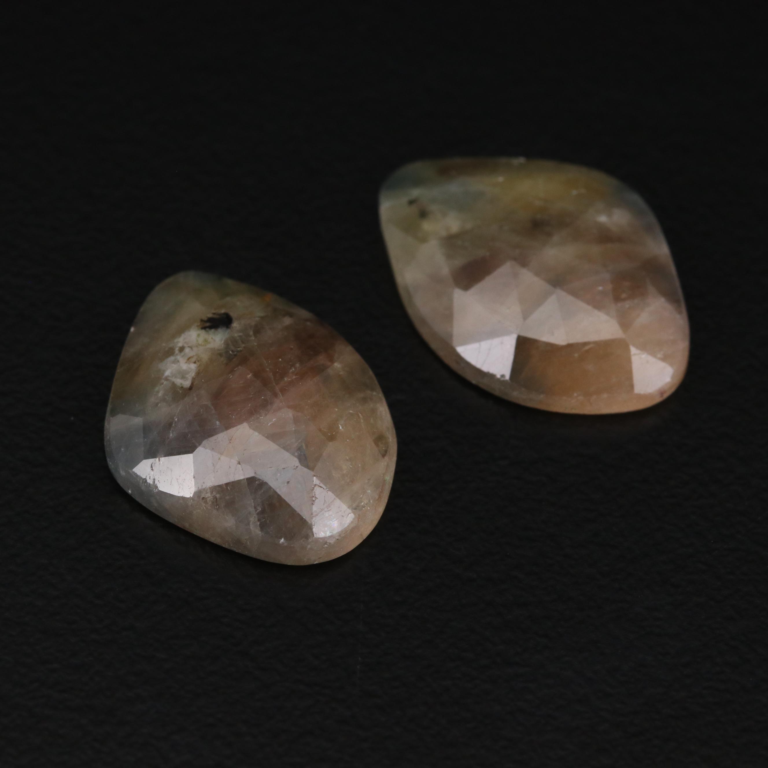 Loose 22.23 CTW Corundum Faceted Cabochons
