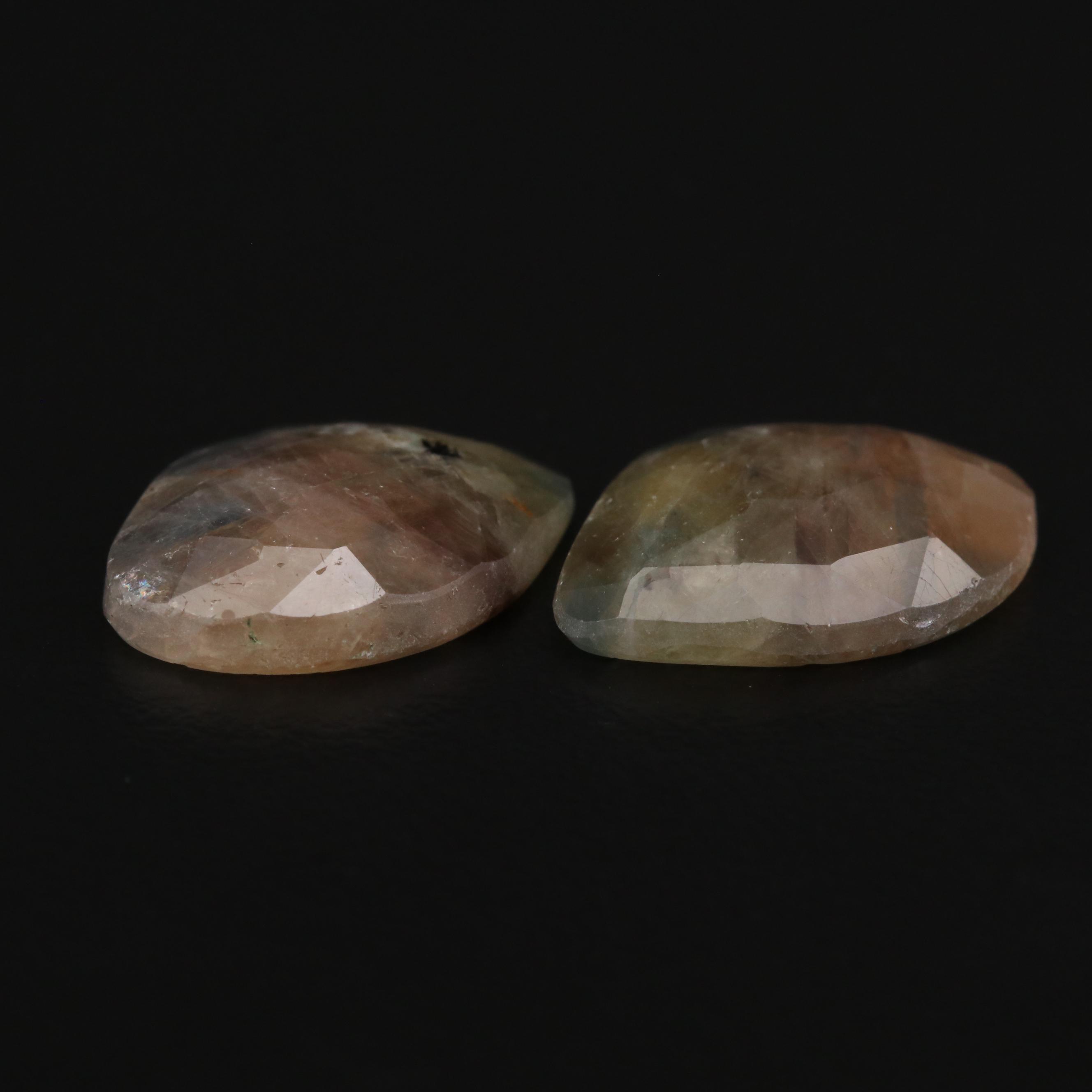 Loose 22.23 CTW Corundum Faceted Cabochons