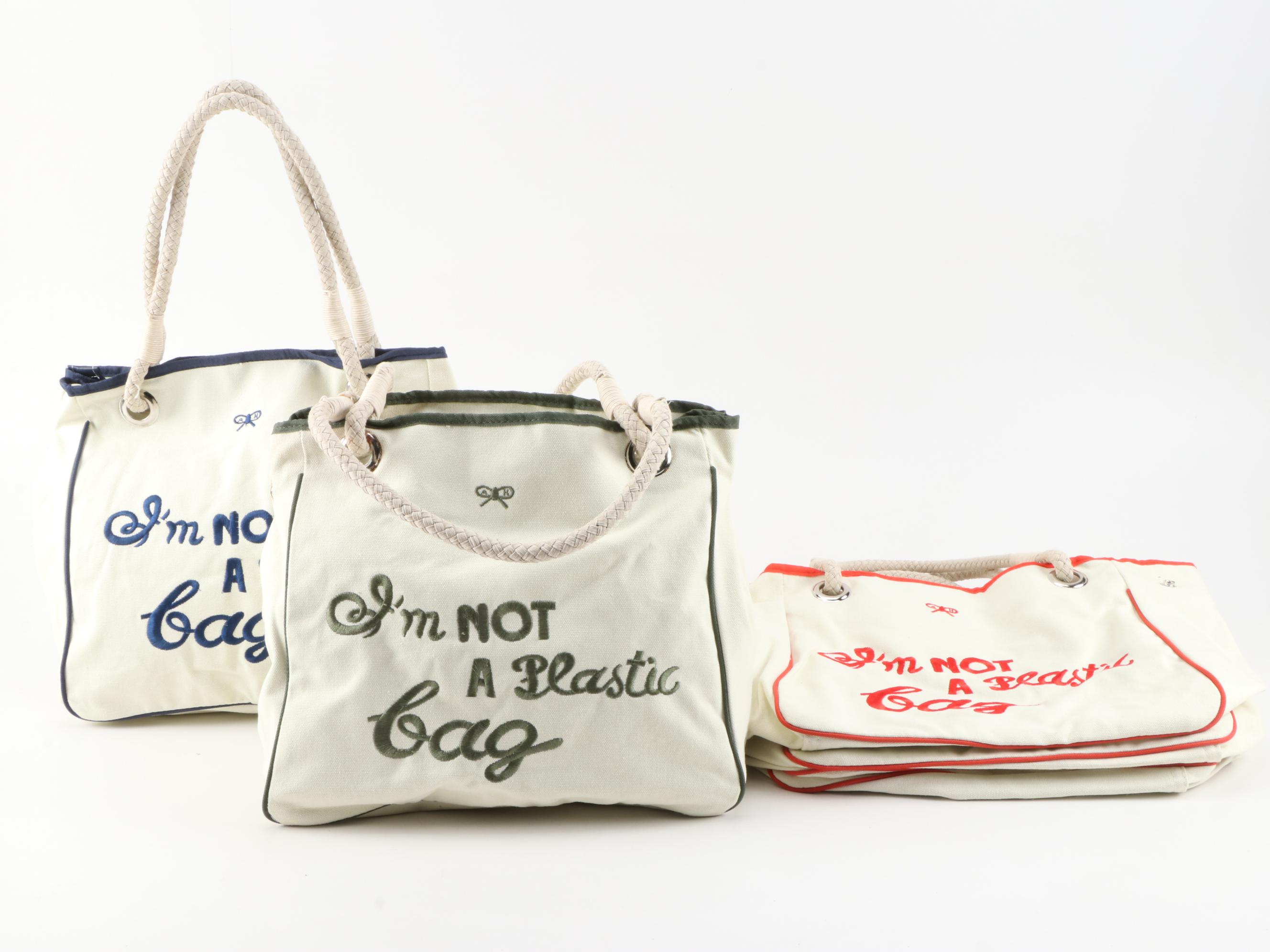 Anya Hindmarch "I'm Not a Plastic Bag" Canvas Totes