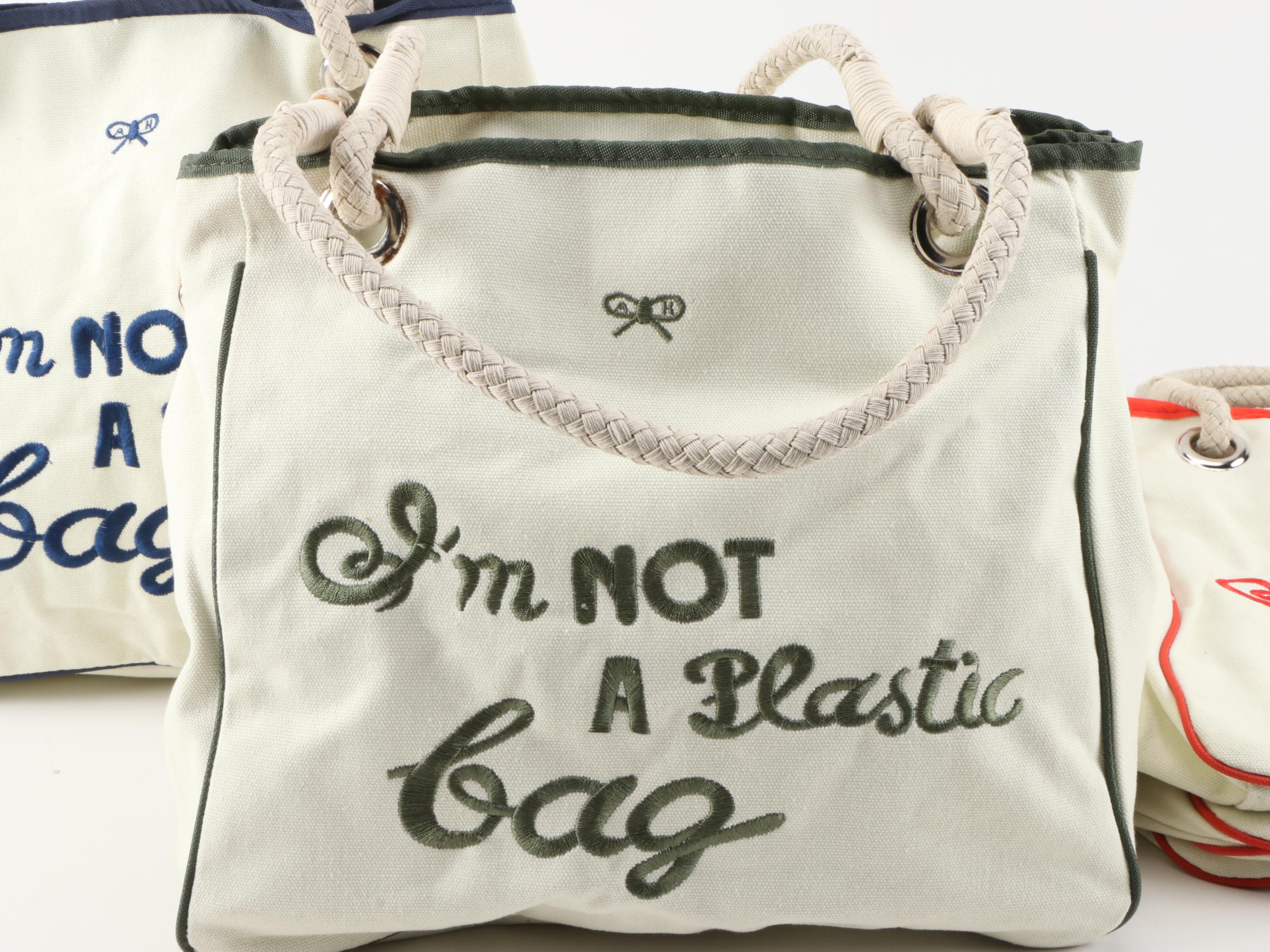 Anya Hindmarch "I'm Not a Plastic Bag" Canvas Totes