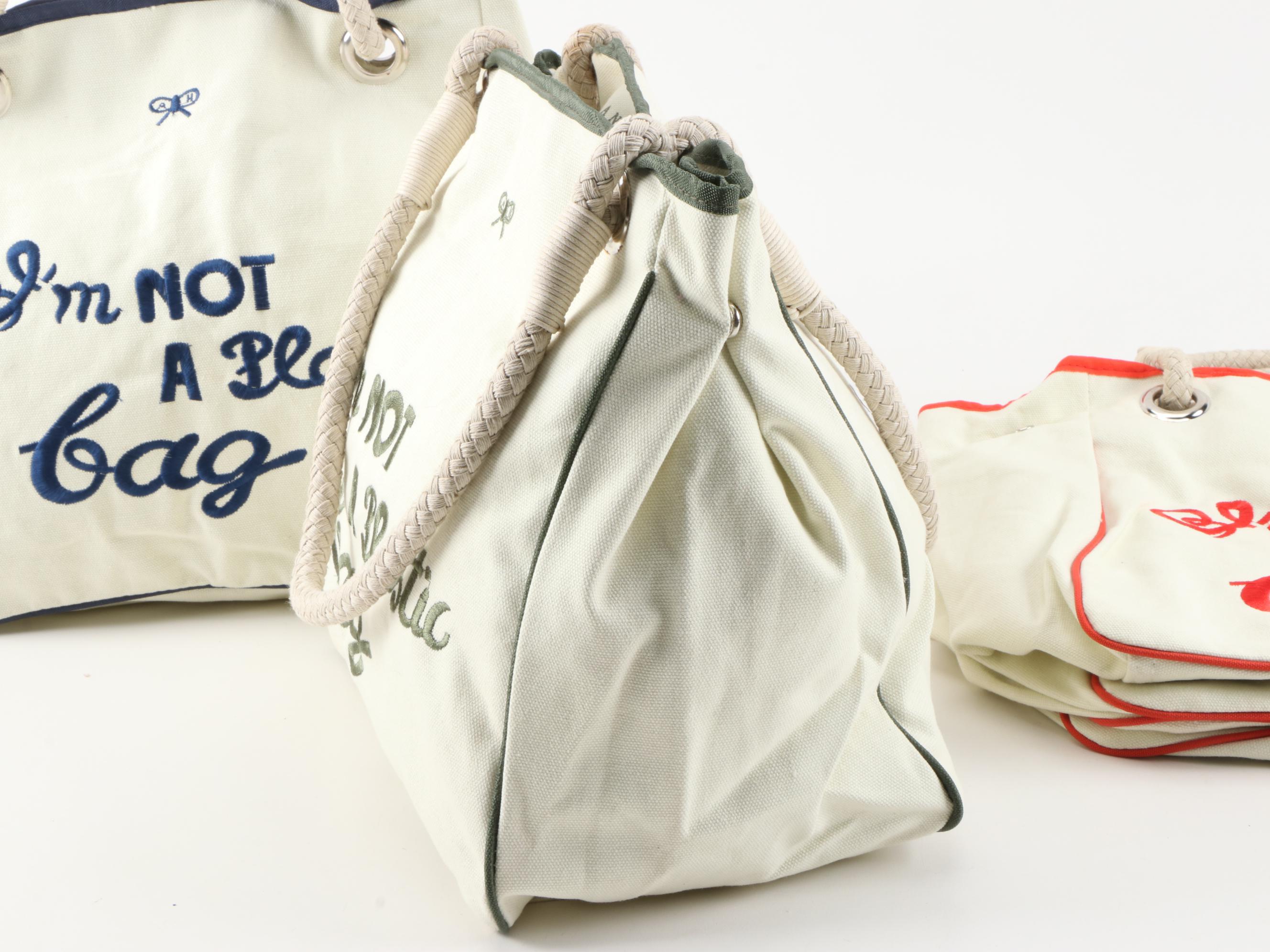 Anya Hindmarch "I'm Not a Plastic Bag" Canvas Totes